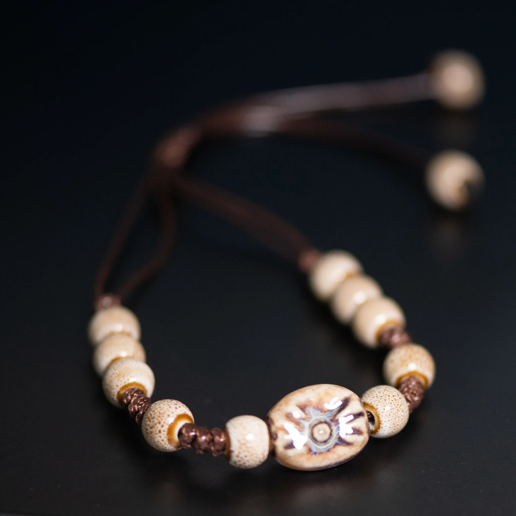 Handmade Sun Charm Ceramic Bracelet Jewelry Gift For Her Size ONE SIZE - 1 Preview