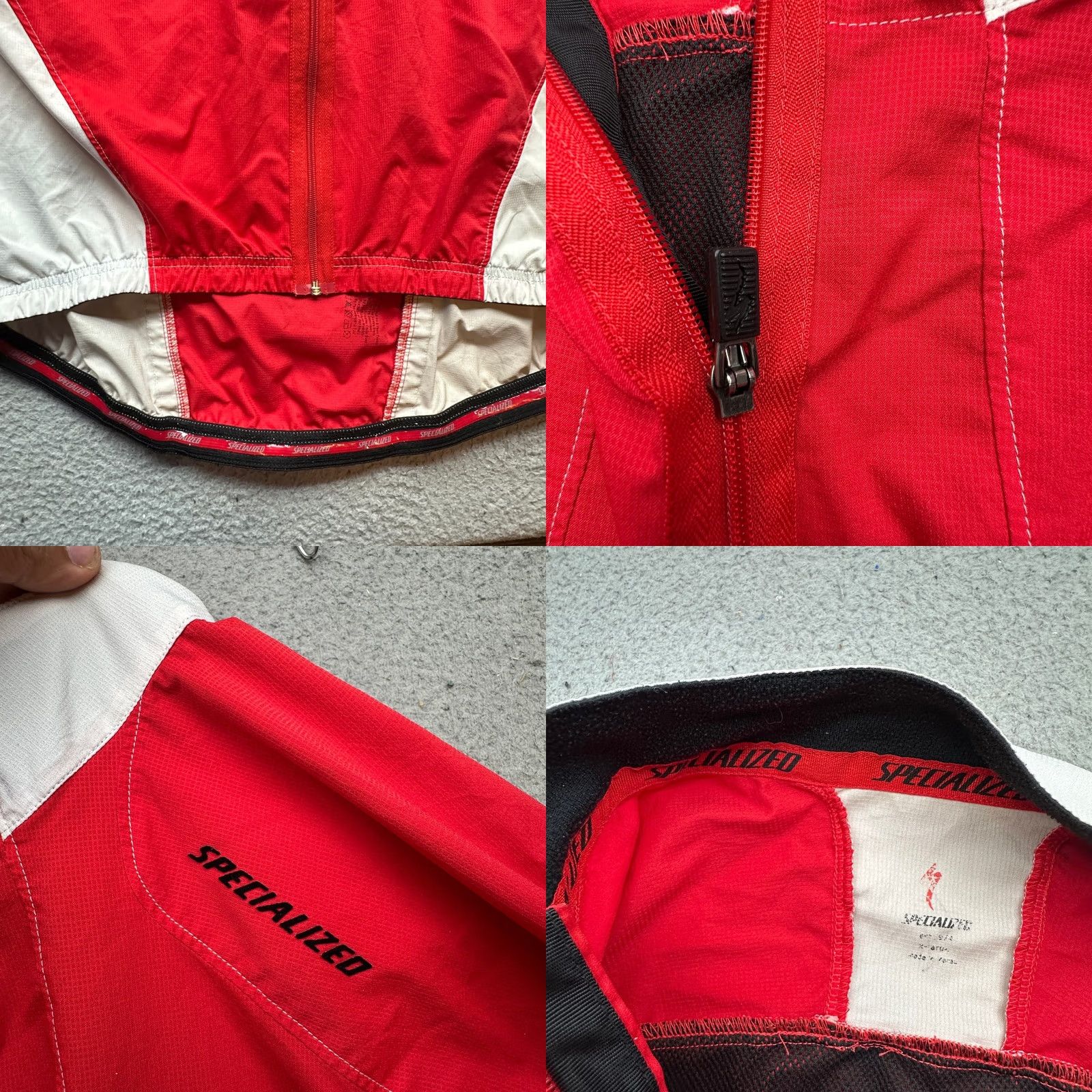 Vintage Specialized Windbreaker Jacket Mens XL Red White Ripstop Polyester Jacket Zip Pockets Casual Cycling Mens XL Red Size US L / EU 52-54 / 3 - 9 Thumbnail