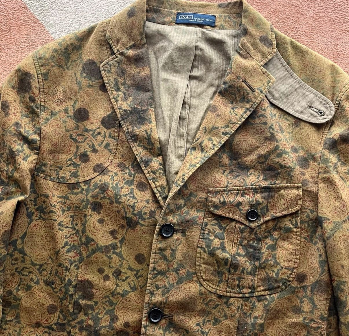 Polo Ralph Lauren Ralph Lauren Distressed Print Hunting Jacket - Polo RL K22 Size US S / EU 44-46 / 1 - 3 Thumbnail