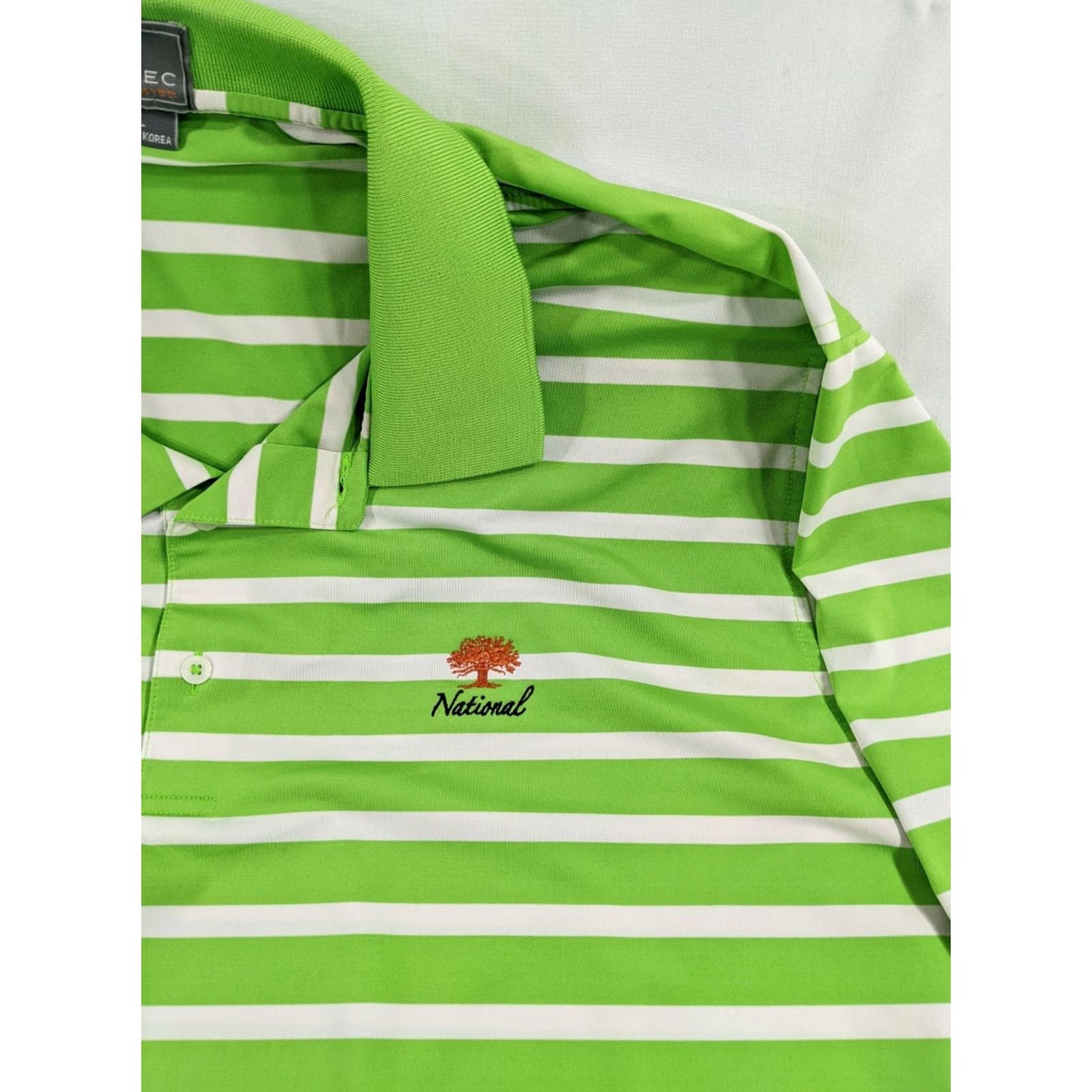 Vintage Fennec Golf Polo Shirt XL Men Lime Green Oak Tree National Golf Club Shirts Short Sleeve Breathable Size US XL / EU 56 / 4 - 2 Thumbnail