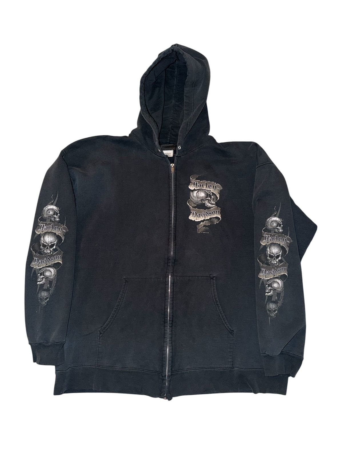 Harley Davidson Vintage 2000s ‘Harley Davidson El Cajon’ Zip Up Hoodie Size US L / EU 52-54 / 3 - 1 Thumbnail