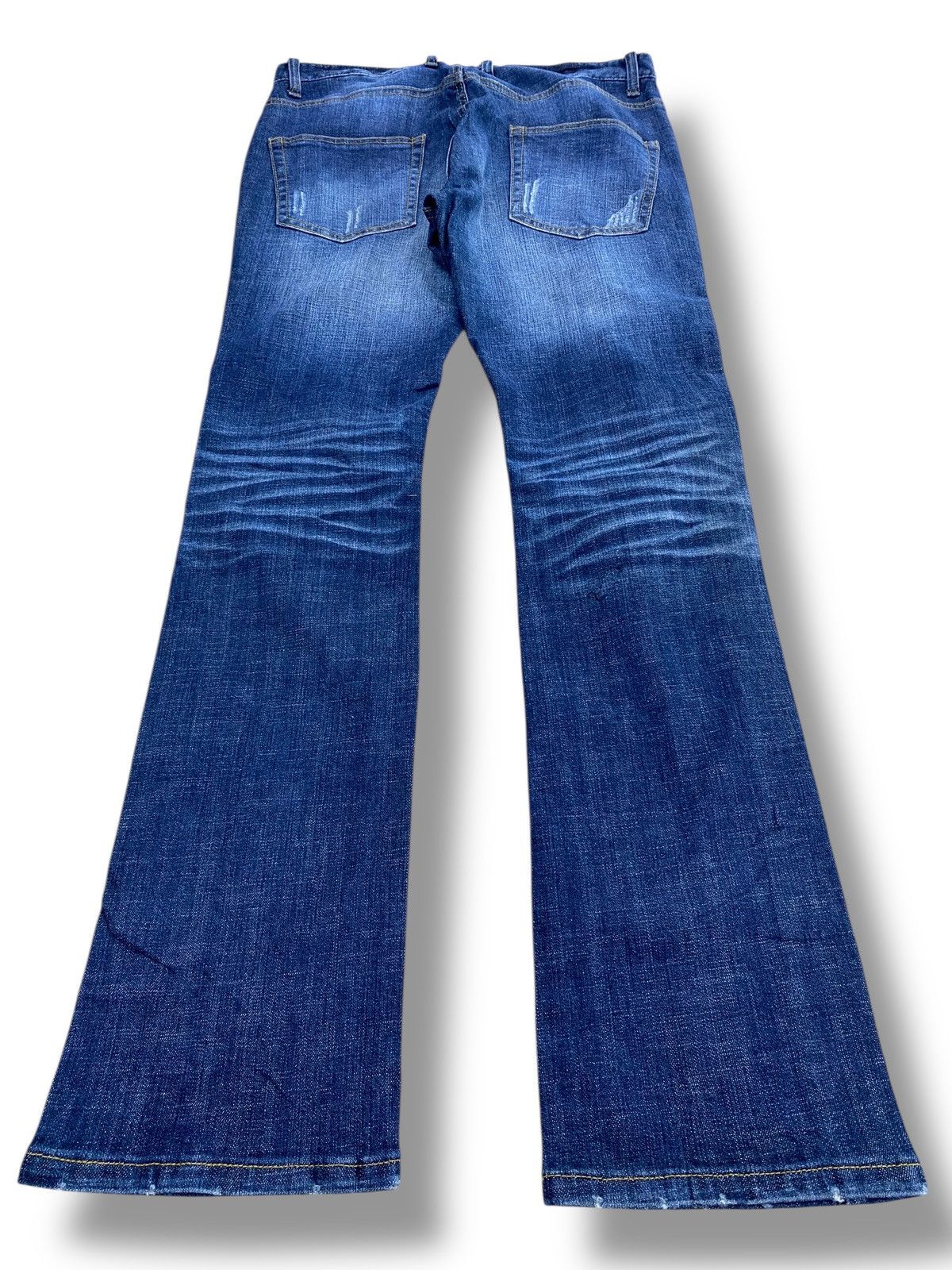 Japanese Brand Japanese Brand Whiskers Distressed Style Flare Jeans Size US 32 / EU 48 - 3 Thumbnail