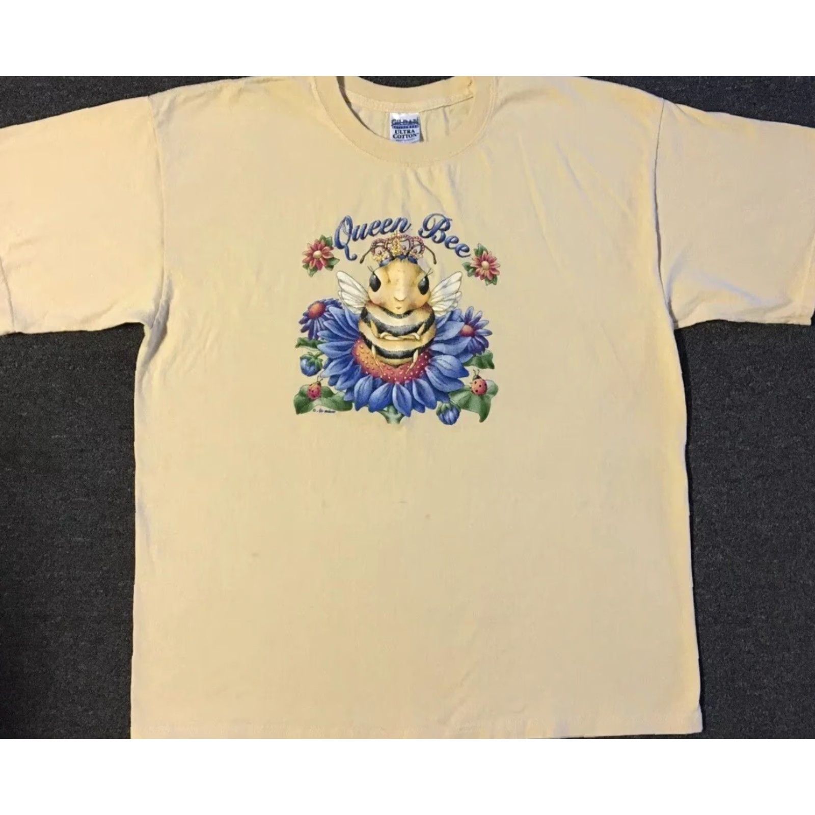Vintage Vtg Queen Bee Faded Shirt XL Nature Insect Animal Art Flower Wildlife Grunge 90s Size US XL / EU 56 / 4 - 2 Thumbnail