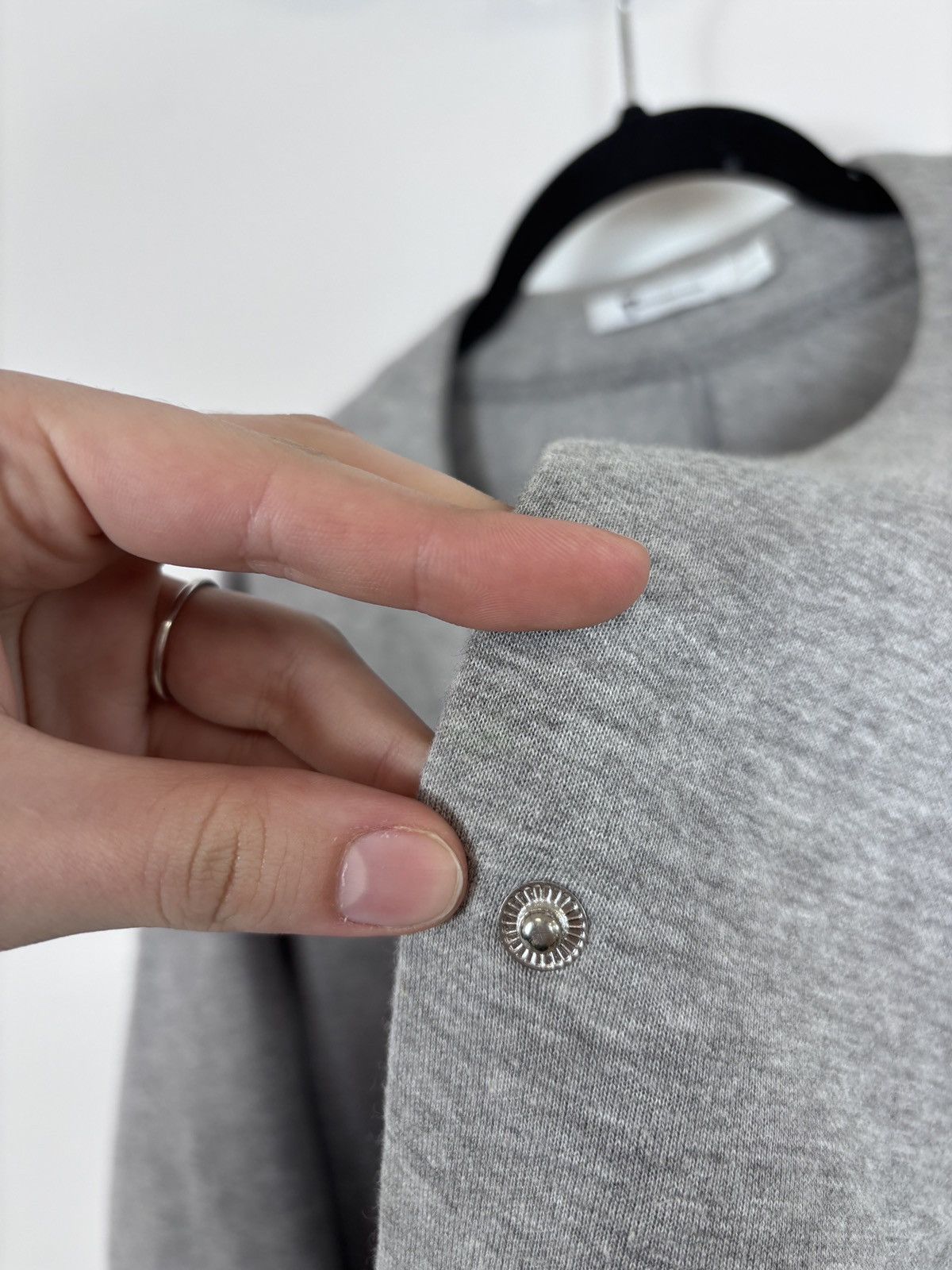 T by Alexander Wang T Alexander Wang Women’s Grey Long Sleeve Cardigan Sweater Size XS / US 0-2 / IT 36-38 - 12 Thumbnail