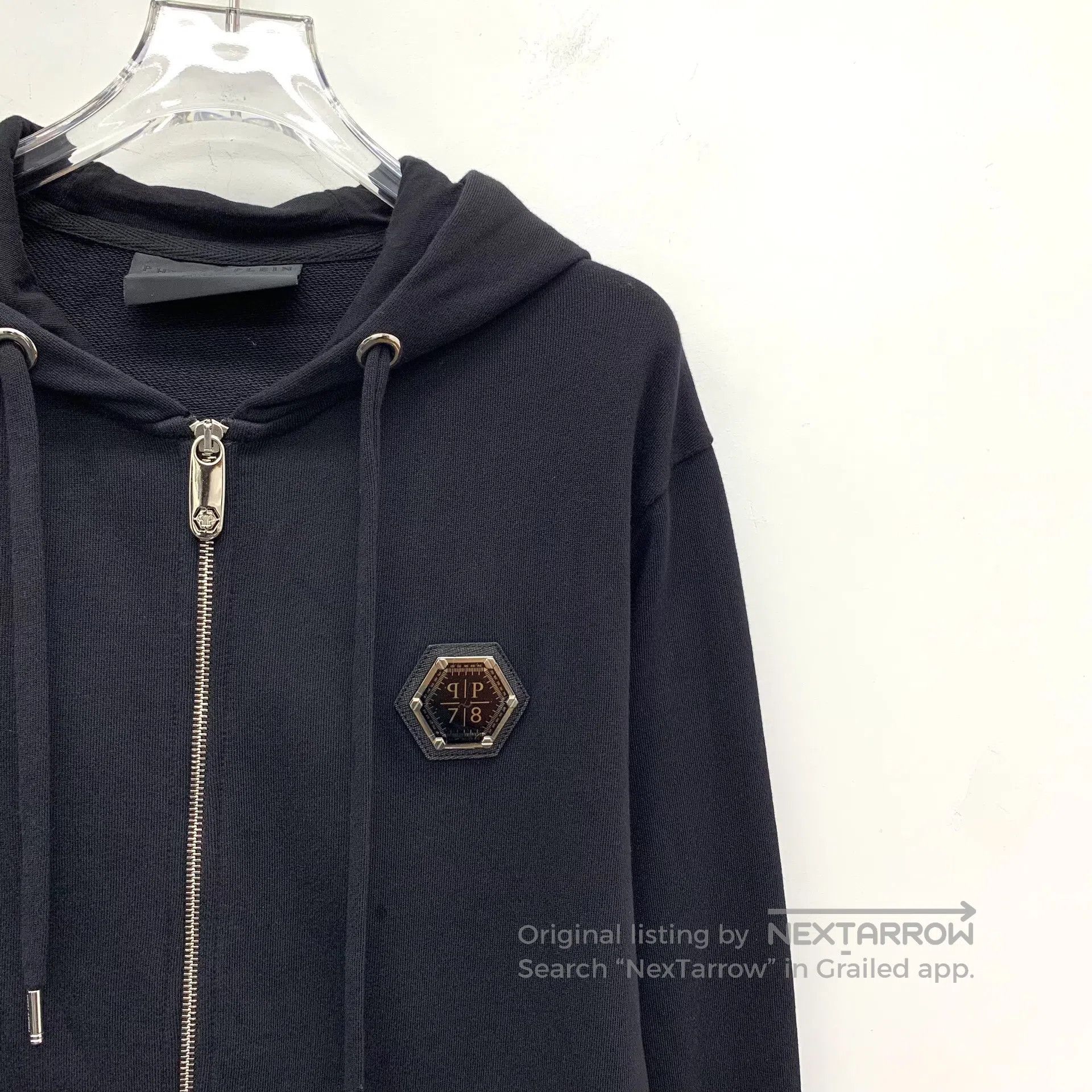 Philipp Plein Philipp Plein Black Skull Head Printed Cotton Hooded Zip-U Size US L / EU 52-54 / 3 - 3 Thumbnail
