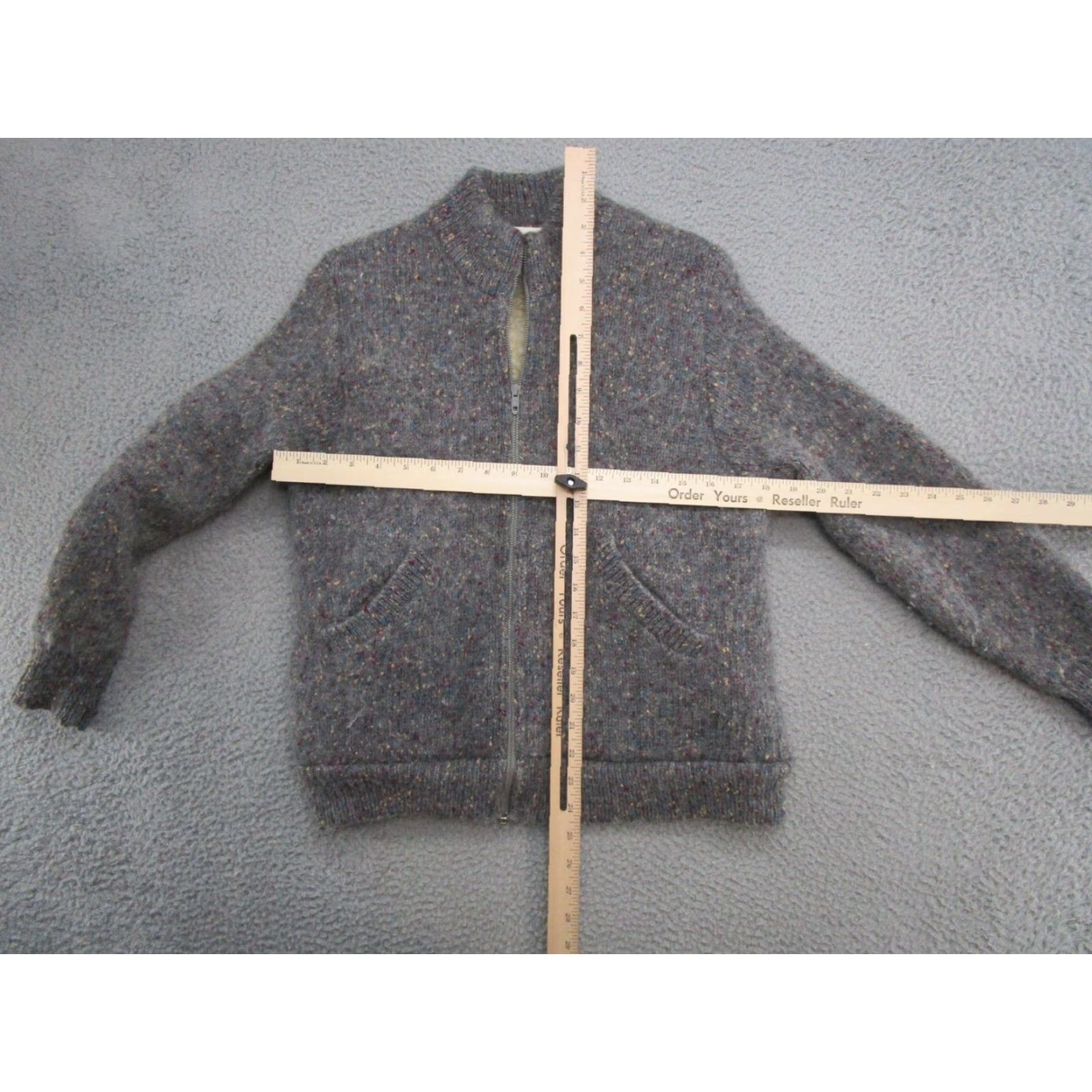 Vintage VINTAGE Winona Knit Sherpa Lined Full Zip Sweater Jacket Women's Size L Gray Read Size L / US 10 / IT 46 - 3 Thumbnail