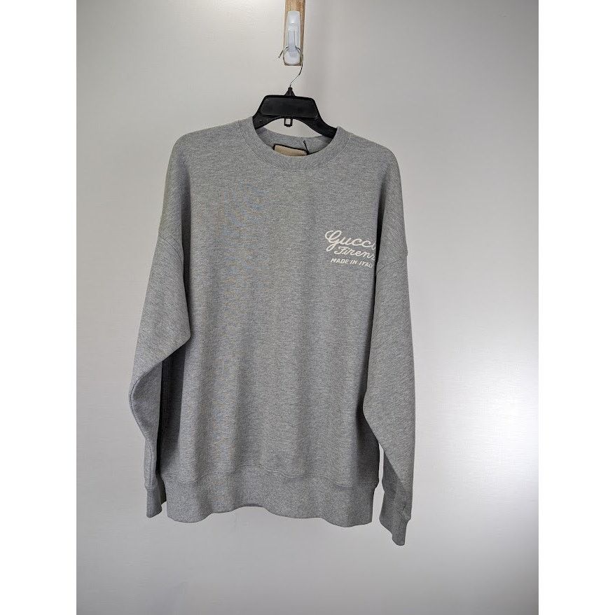 Gucci o1rshd1 Cotton Jersey Crewneck Sweatshirt in Grey Melange Size US S / EU 44-46 / 1 - 1 Thumbnail