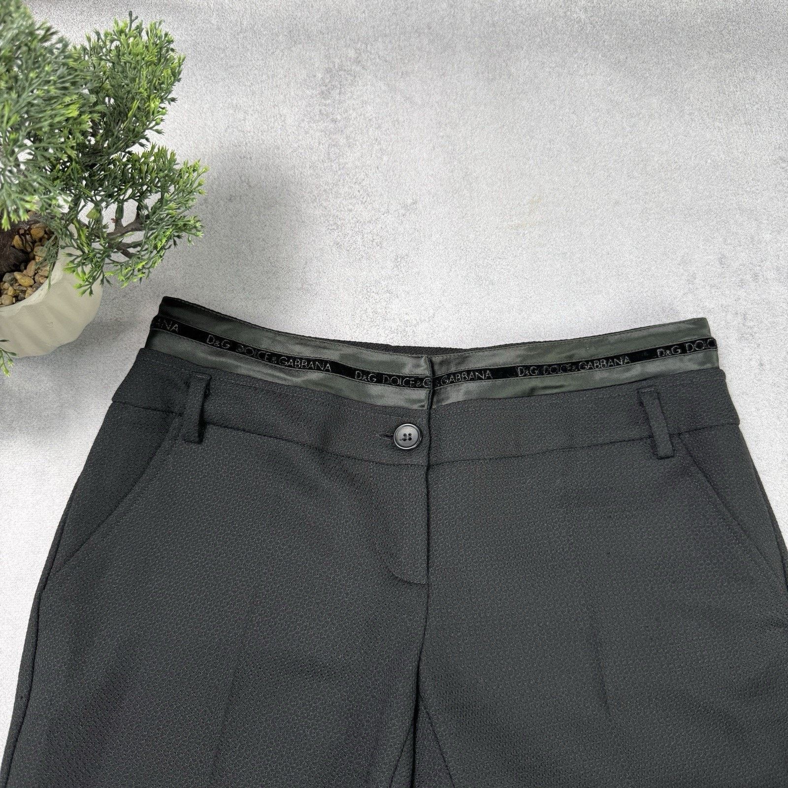 Dolce & Gabbana Vintage Dolce Gabbana Women Trousers Black Pants Size 28" / US 6 / IT 42 - 2 Thumbnail