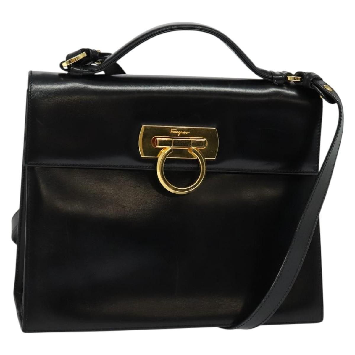 Salvatore Ferragamo Salvatore Ferragamo Gancini Convertible Top Handle Leather Size ONE SIZE - 1 Thumbnail