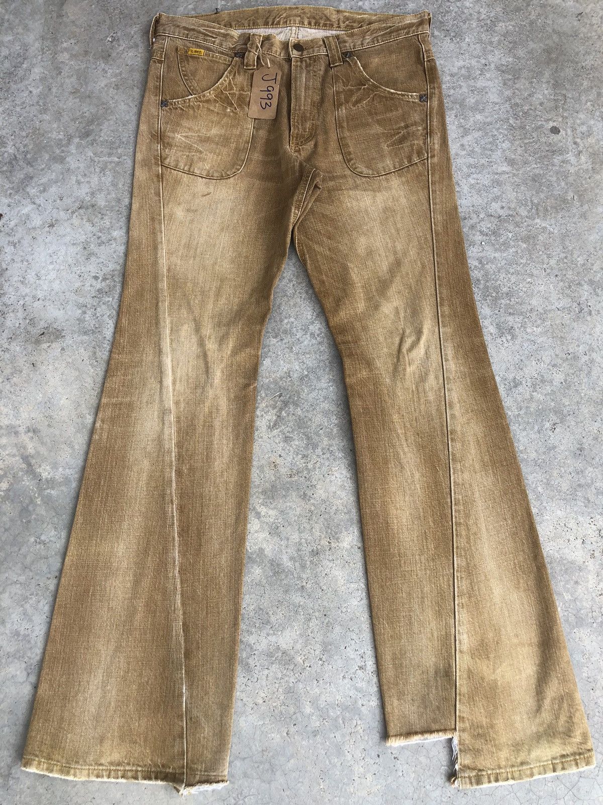Lee Japanese Lee Flared Jeans Distressed Jeans Size US 34 / EU 50 - 1 Thumbnail