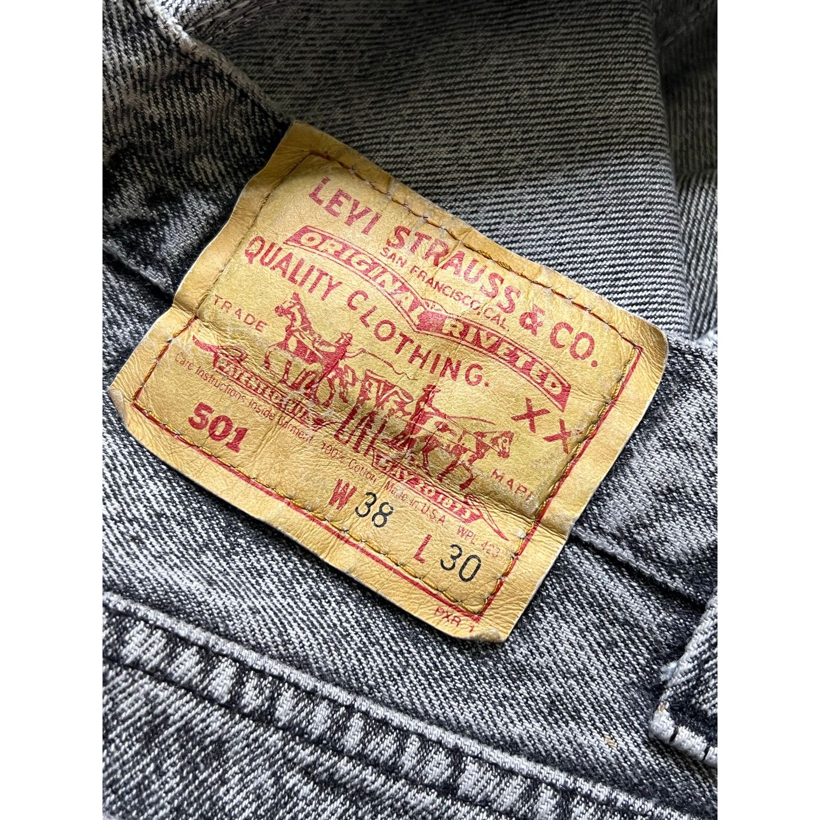 Levi's Levi’s 501 Acid Wash Jeans Men’s 38x30 Gray Actual 35x30 Size US 38 / EU 54 - 10 Thumbnail