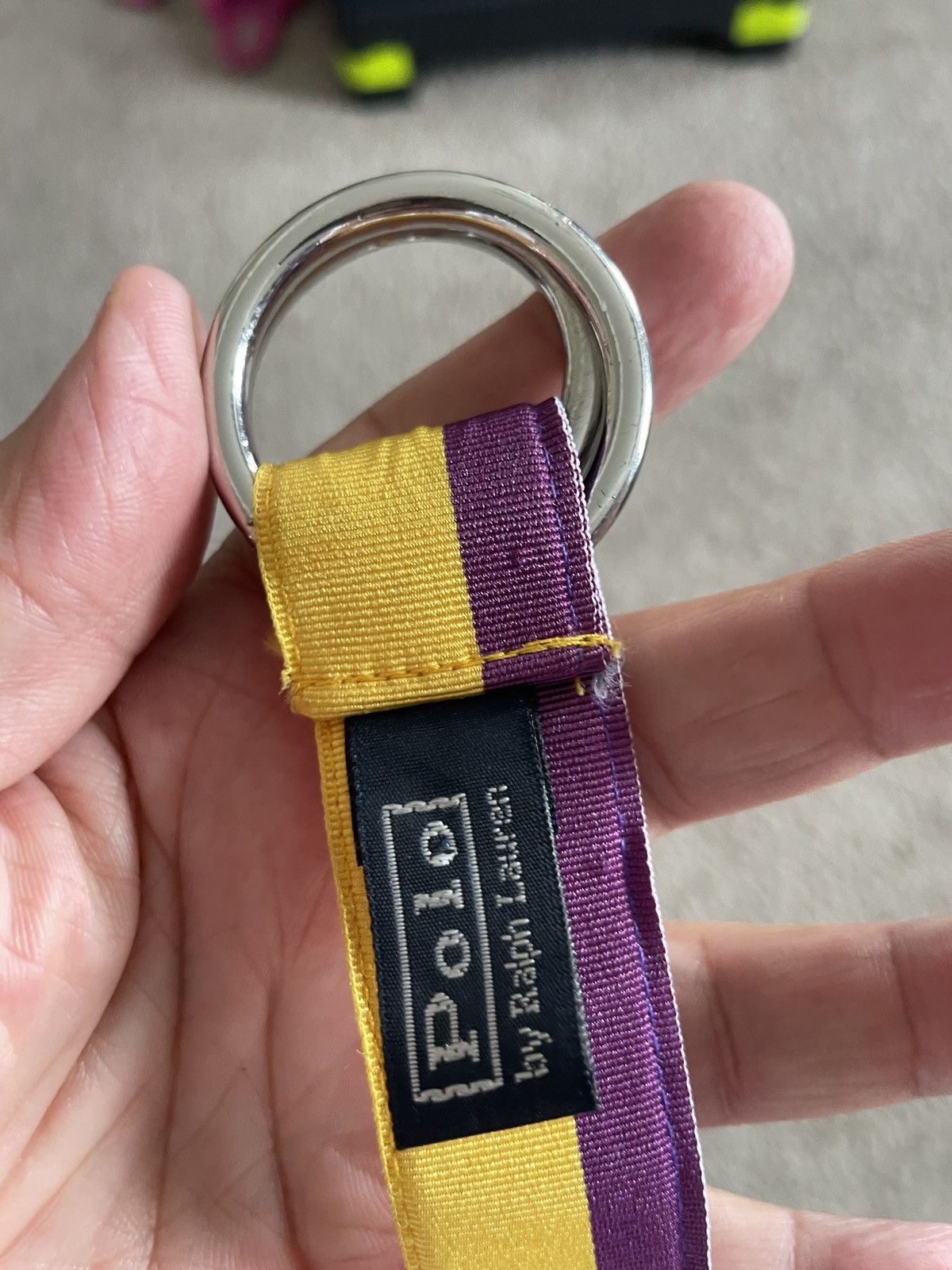 Polo Ralph Lauren Silk Striped preppy belt Size ONE SIZE - 4 Thumbnail