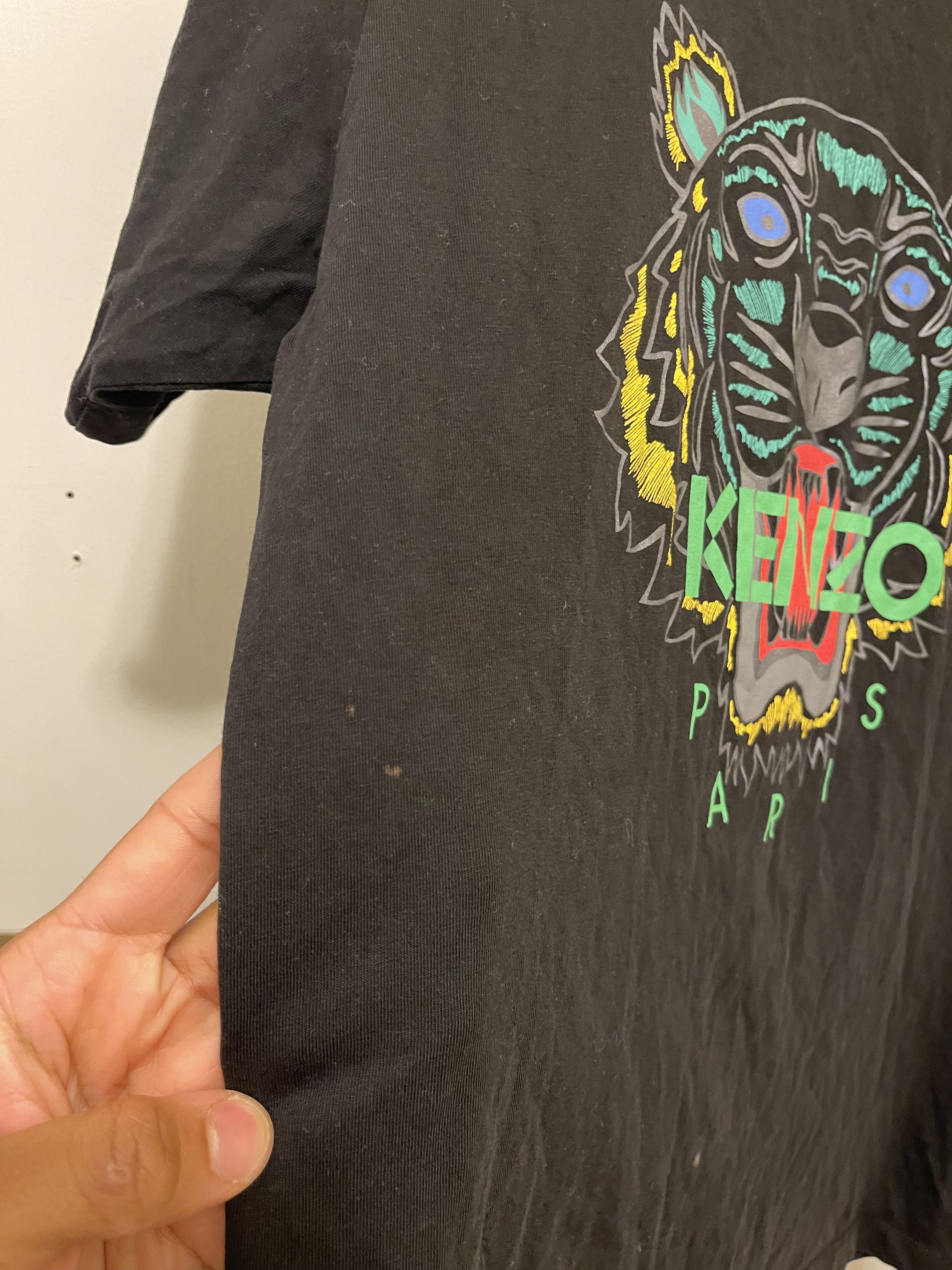 Kenzo KENZO PARIS BLACK TEE TIGER PRINT LOGO Size US M / EU 48-50 / 2 - 9 Thumbnail