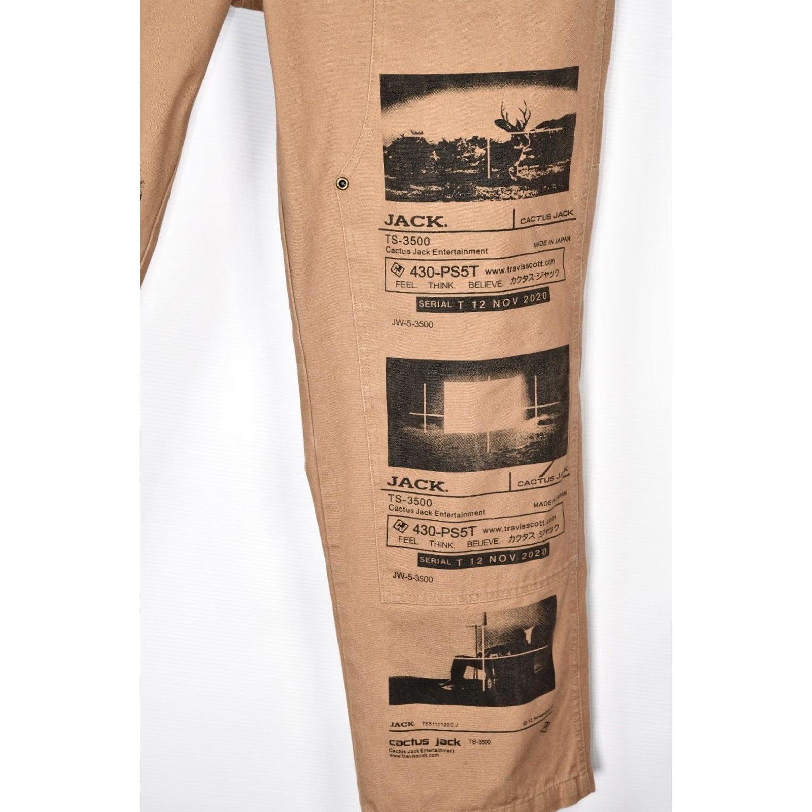 Travis Scott Travis Scott Cactus Jack Pants Shirt? No, Pants. Cargo Pants Men L Brown 100% Cotton Canvas Inseam 26.38in 67cm Vintage? No. Raw-Tag. 90s? N/A Size US 33 - 5 Thumbnail