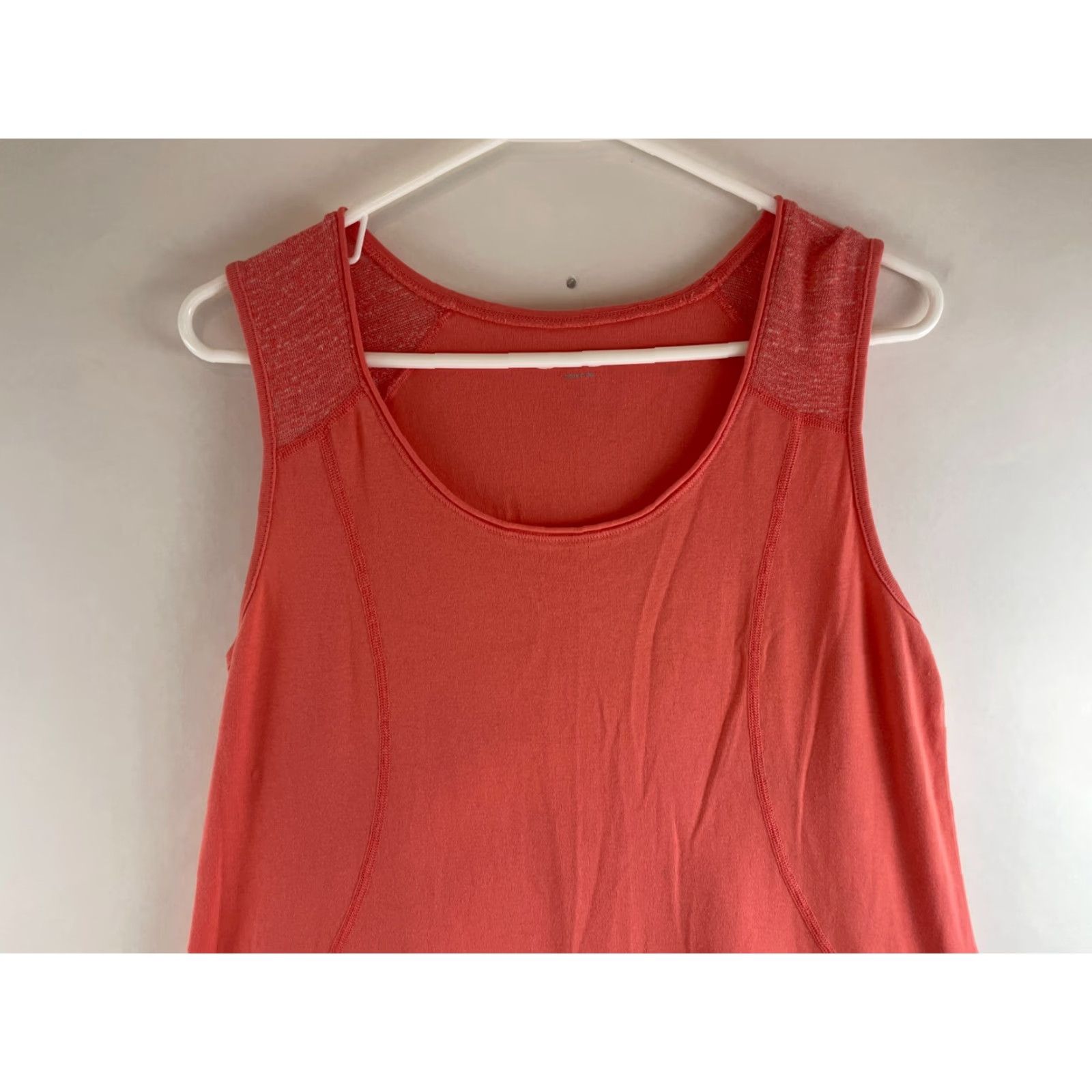 Vintage Three Dots Shorts Dress Women's L Salmon Solid Sleeveless Round Neck Casual Travel Mini Fit & Flare Pink 90s? Size 36" / US 14 / IT 50 - 3 Thumbnail