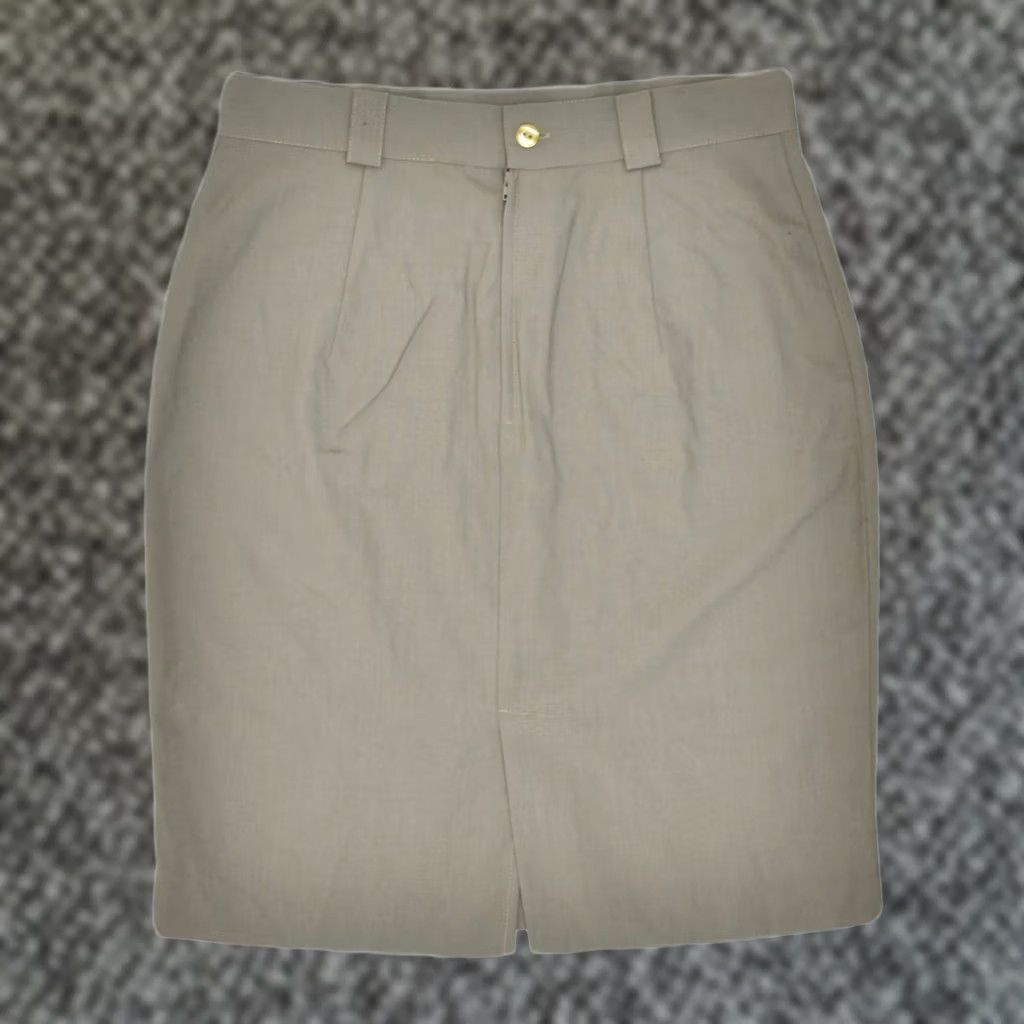 IDEA IDEA Womens Pencil Skirt Grey Cotton Large W30 IT 46 Size 36" / US 14 / IT 50 - 1 Thumbnail