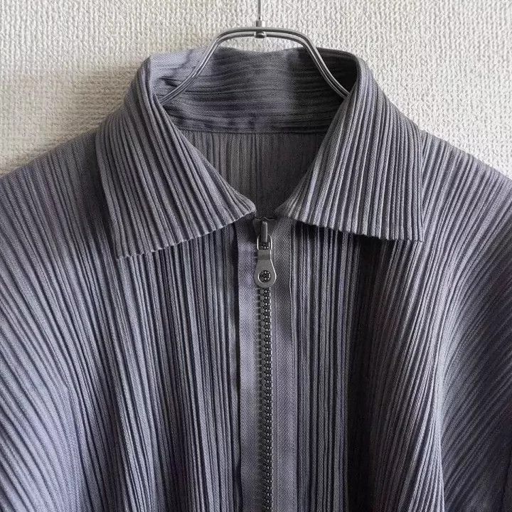Issey Miyake issey miyake size:3 Grey pleated zipper coat Size XXS / US 00 / IT 34 - 5 Thumbnail