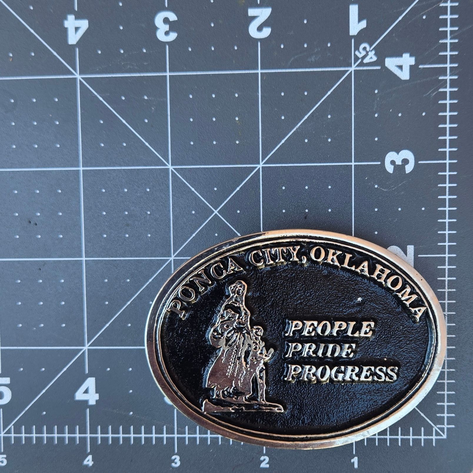 Other Ponca City Oklahoma Belt Buckle Pioneer Woman Ok Landmark Vi Size ONE SIZE - 8 Thumbnail