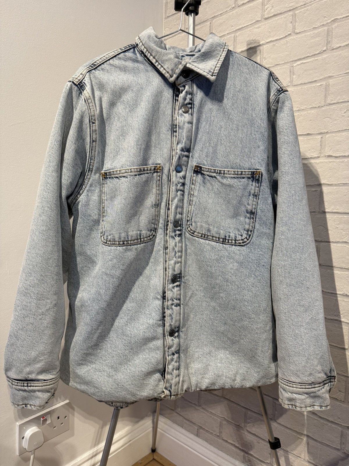 Stussy Stussy Sherpa Lined Denim Shirt 'Stone Washed' Size US S / EU 44-46 / 1 - 6 Thumbnail