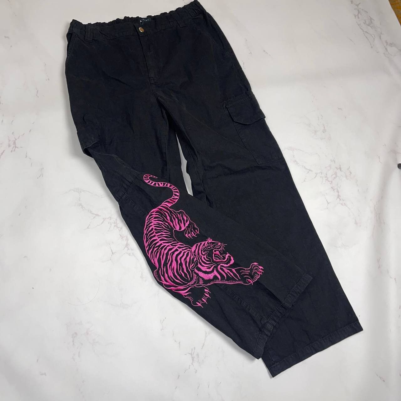 Asos Vintage Asos Cargo baggy pink tiger y2k streetwear Size US 34 / EU 50 - 5 Thumbnail