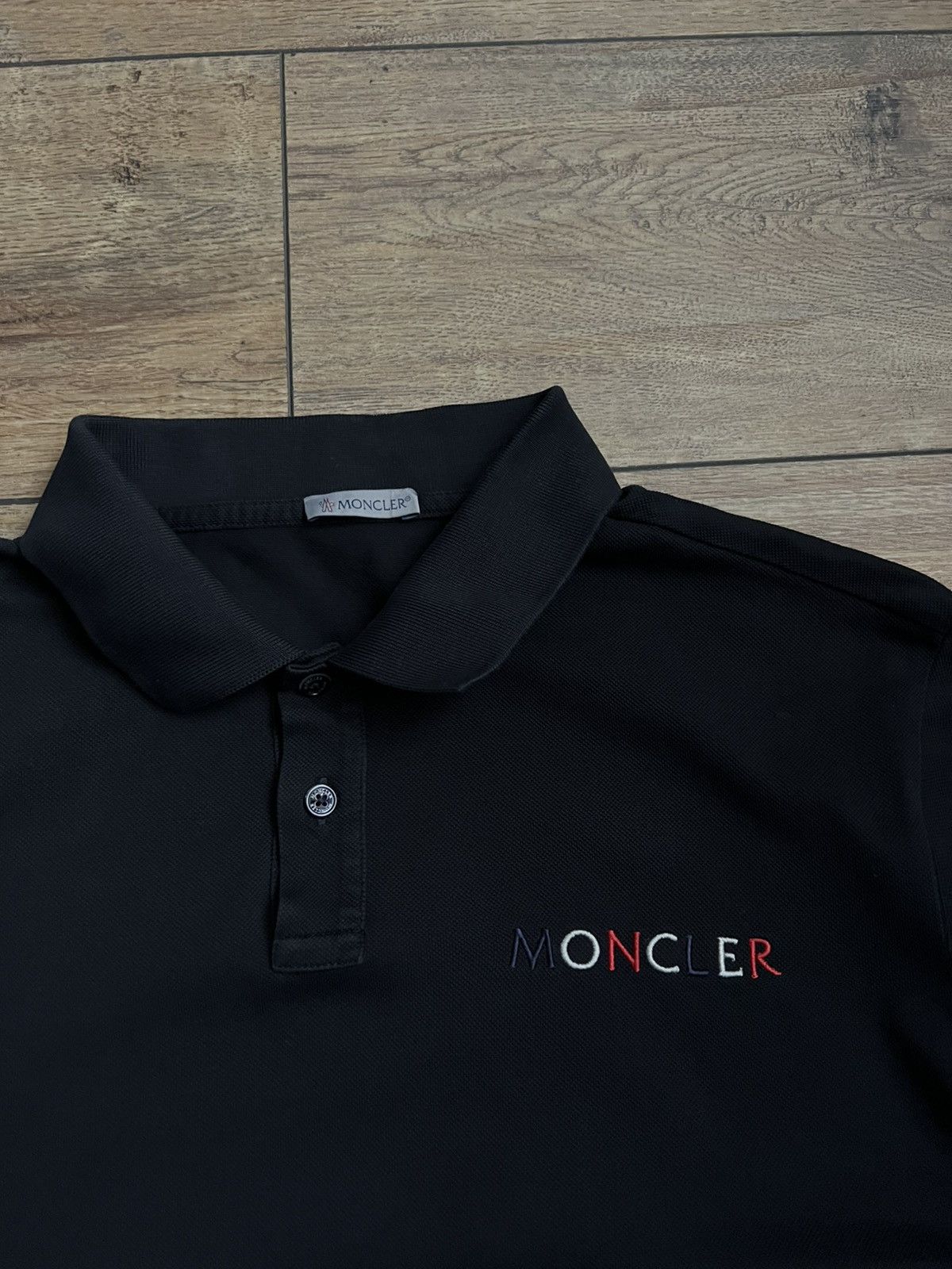 Moncler Moncler SS Dark Blue Polo Size US L / EU 52-54 / 3 - 4 Thumbnail