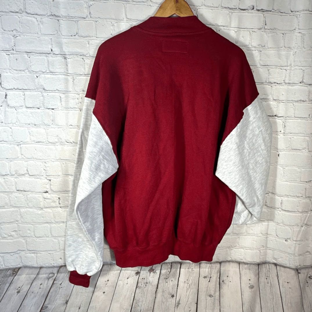 Vintage VINTAGE L.L. Bean Varsity Jacket Jacket Unisex Adults Large Red Grey Snap Closure Pockets Fleece Letterman Stadium 90s Size US L / EU 52-54 / 3 - 3 Thumbnail