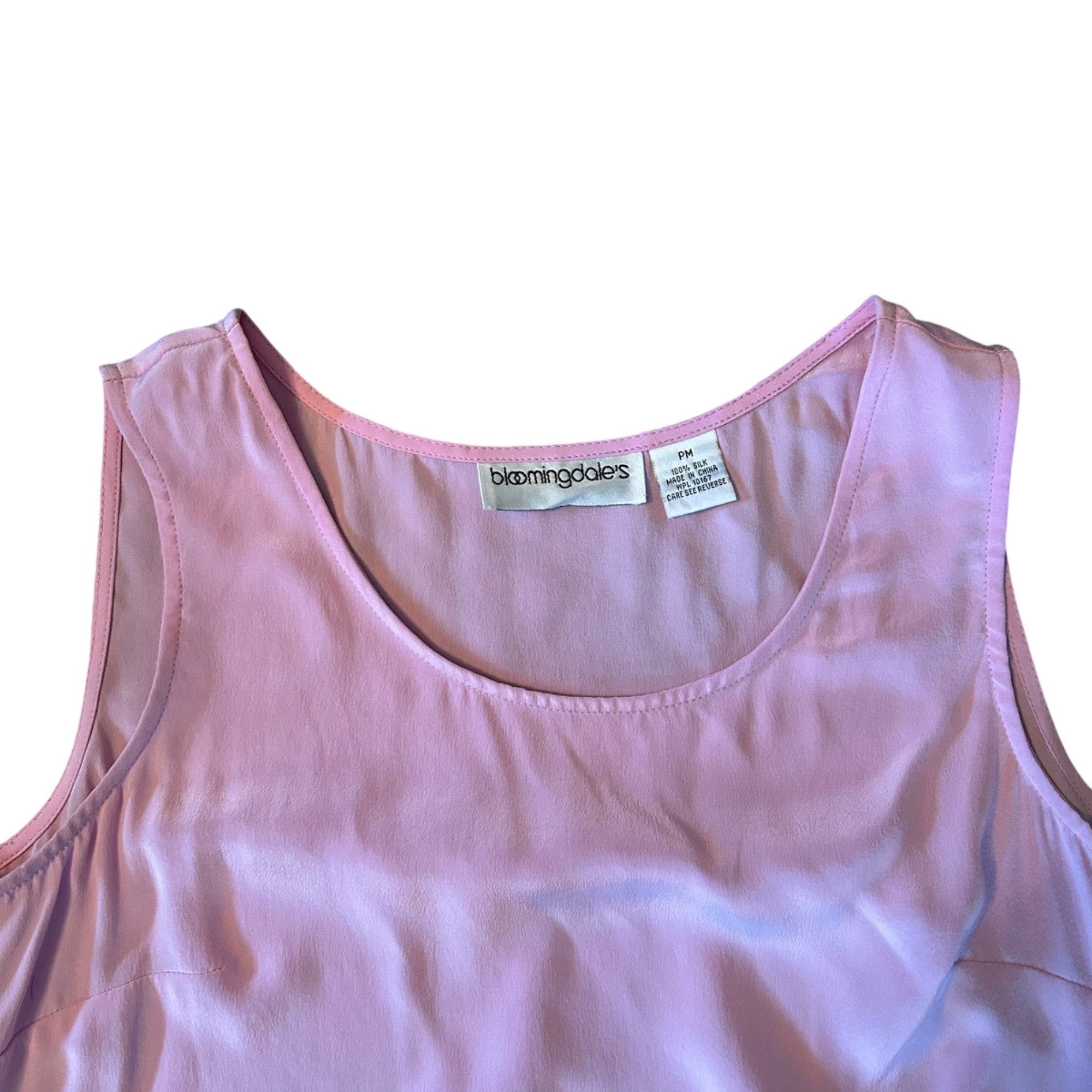 Vintage Vintage Bloomingdales 100% Silk Romantic Pastel Pink Top M Size M / US 6-8 / IT 42-44 - 2 Thumbnail