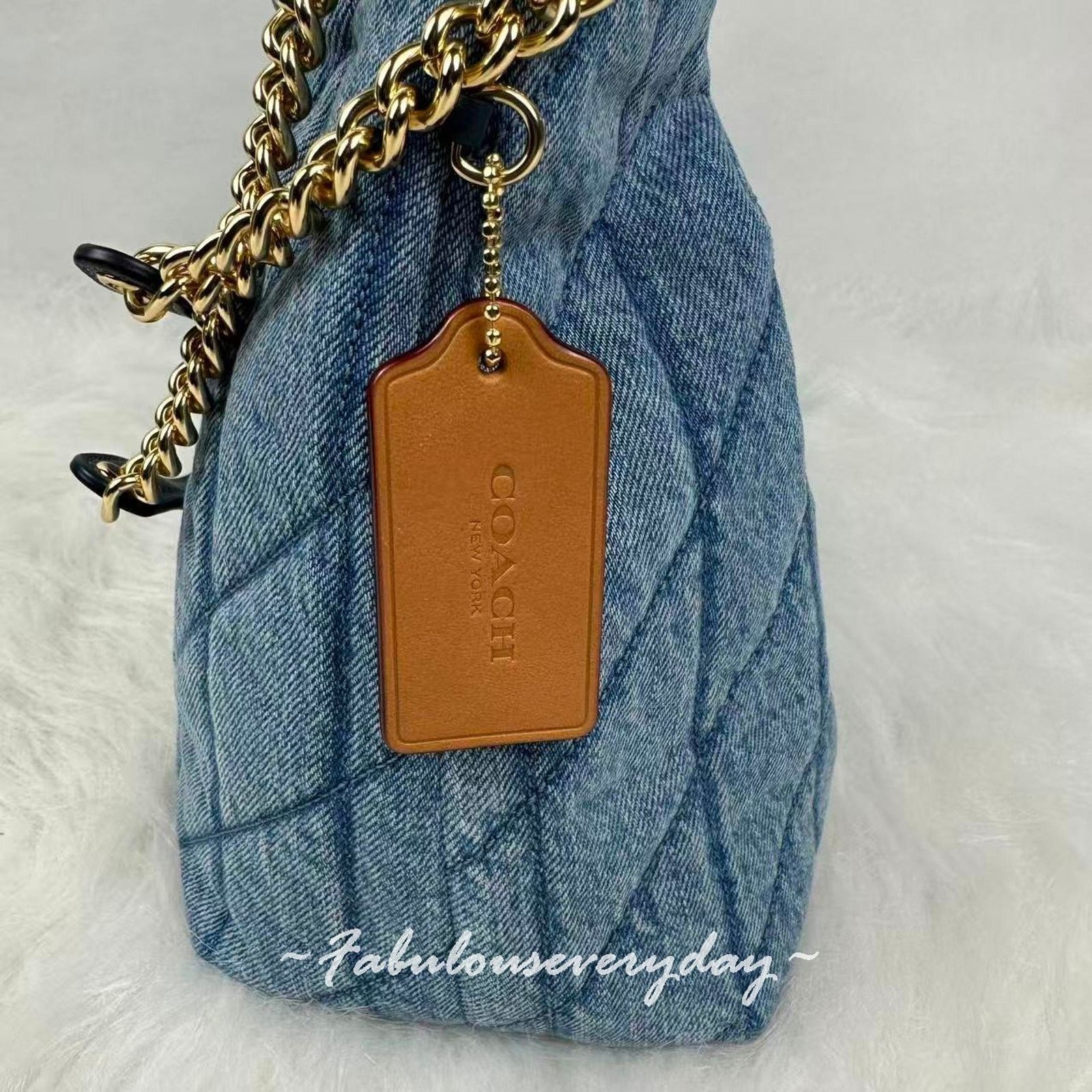 Coach Coach Evelyn Shoulder Bag Regenerative Cotton Quilting Size ONE SIZE - 6 Thumbnail