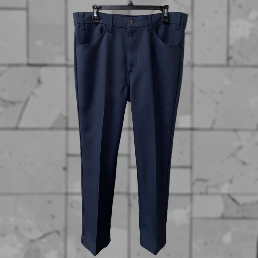 Levi's VINTAGE Levi's Mens Pleated Dress Pants Navy Blue 36 x 32 Regular Size US 36 / EU 52 - 1 Thumbnail