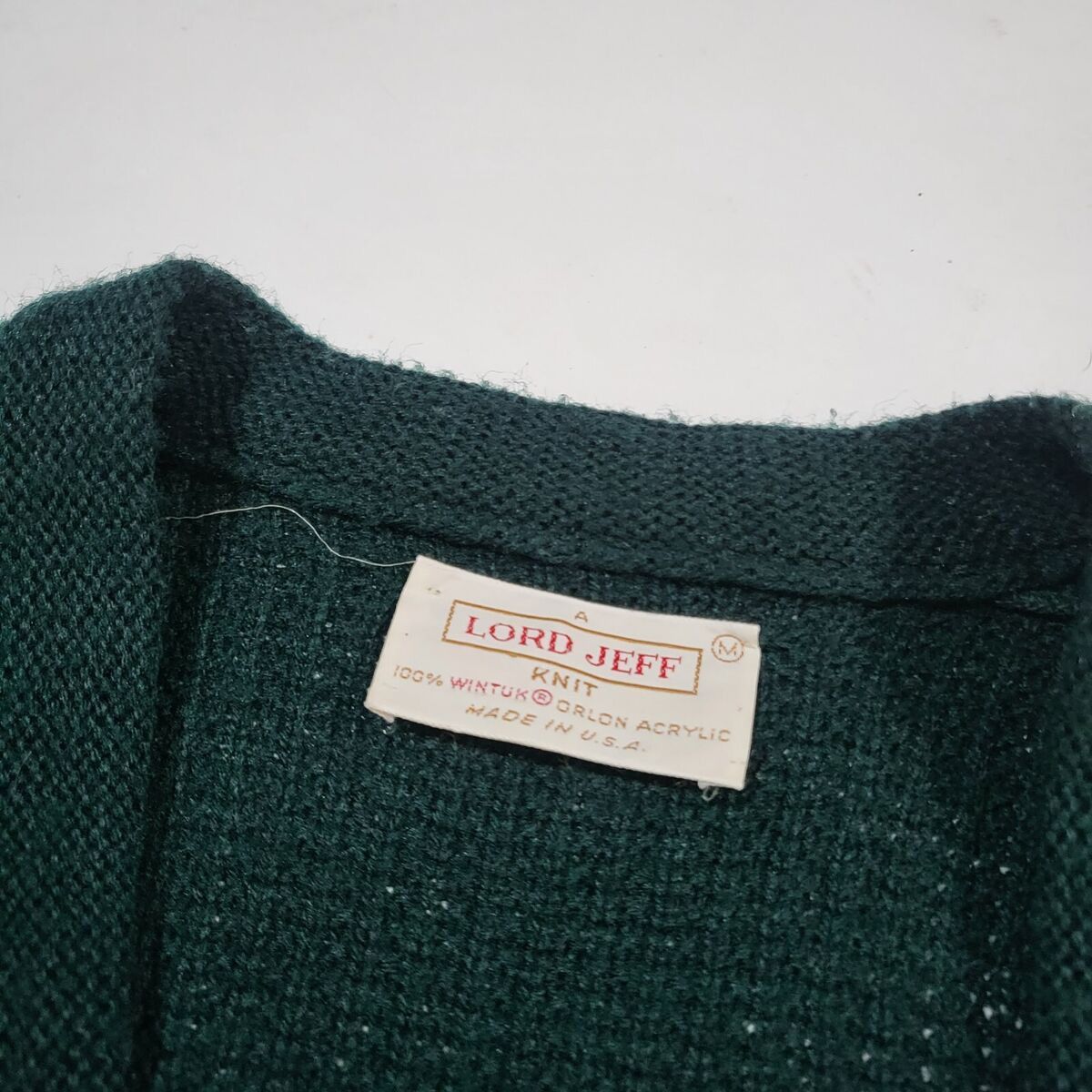 Vintage Vintage Lord Jeff Green Ribbed V-Neck Sweater Cardigan M Size US M / EU 48-50 / 2 - 6 Thumbnail