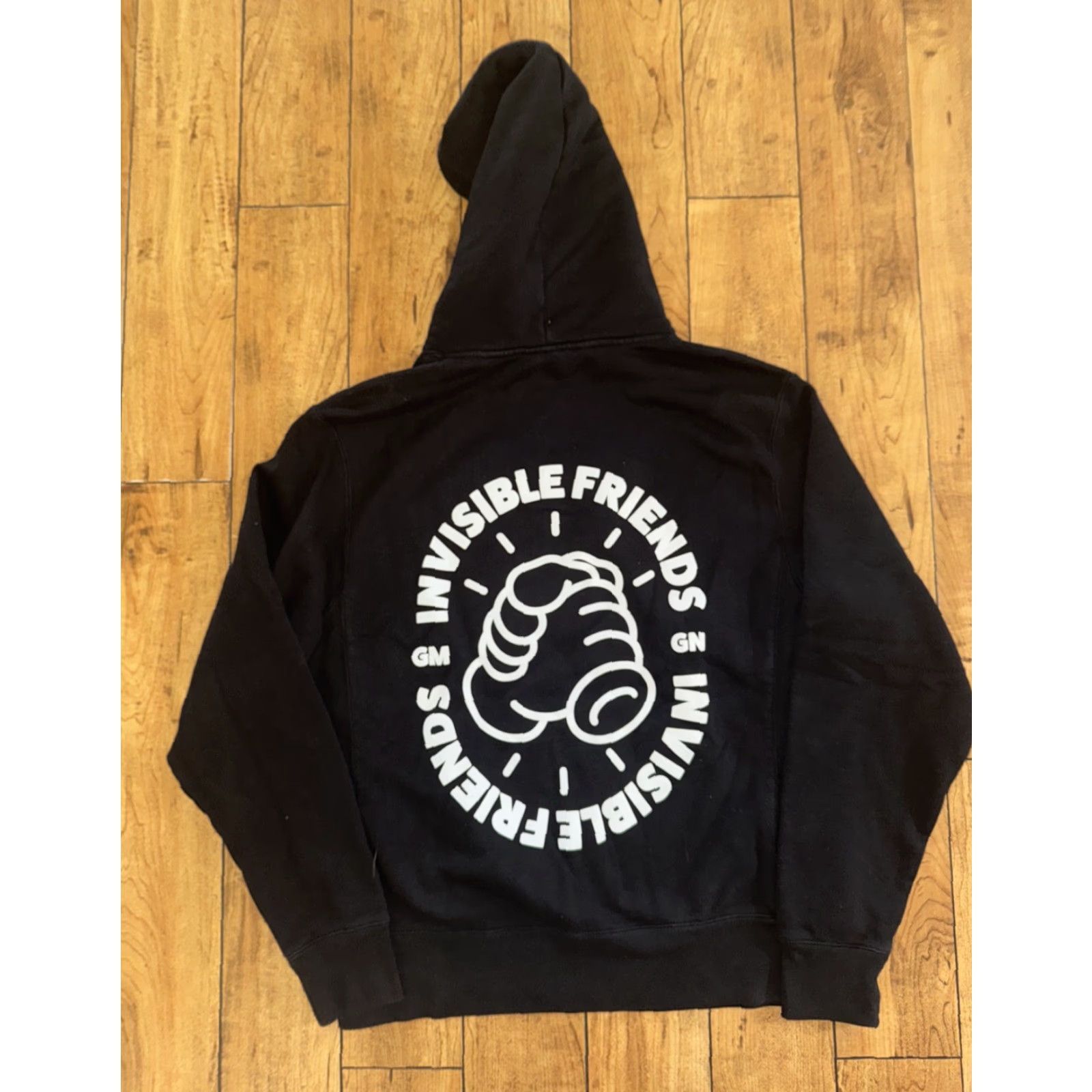 Vintage Invisible Friends Hoodie Men Large Black Crypto NFT 24x27 Size US L / EU 52-54 / 3 - 7 Thumbnail