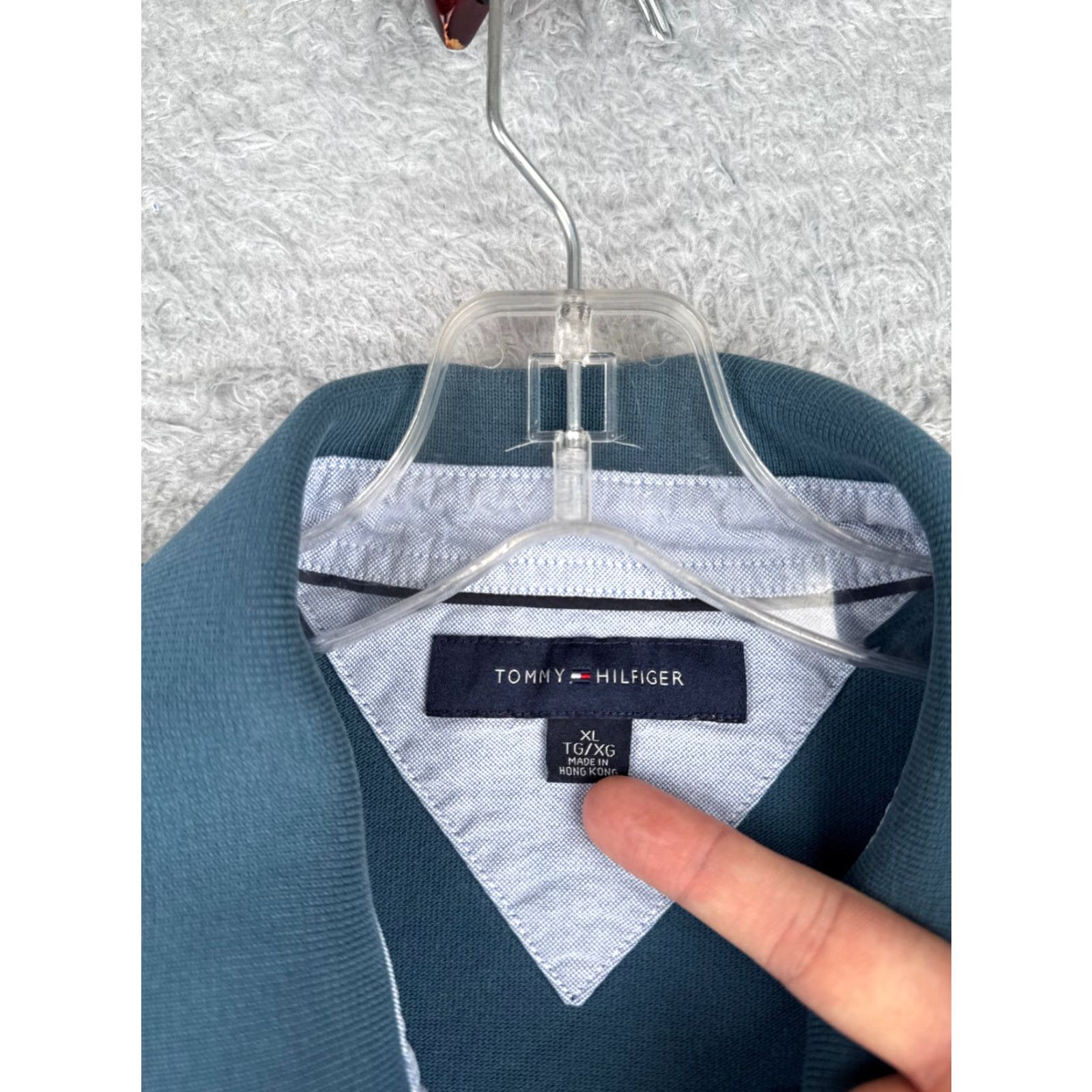Tommy Hilfiger Tommy Hilfiger Polo Shirt Men Extra Large Blue 100% Cotton Horse Shoe READ Size US XL / EU 56 / 4 - 7 Thumbnail