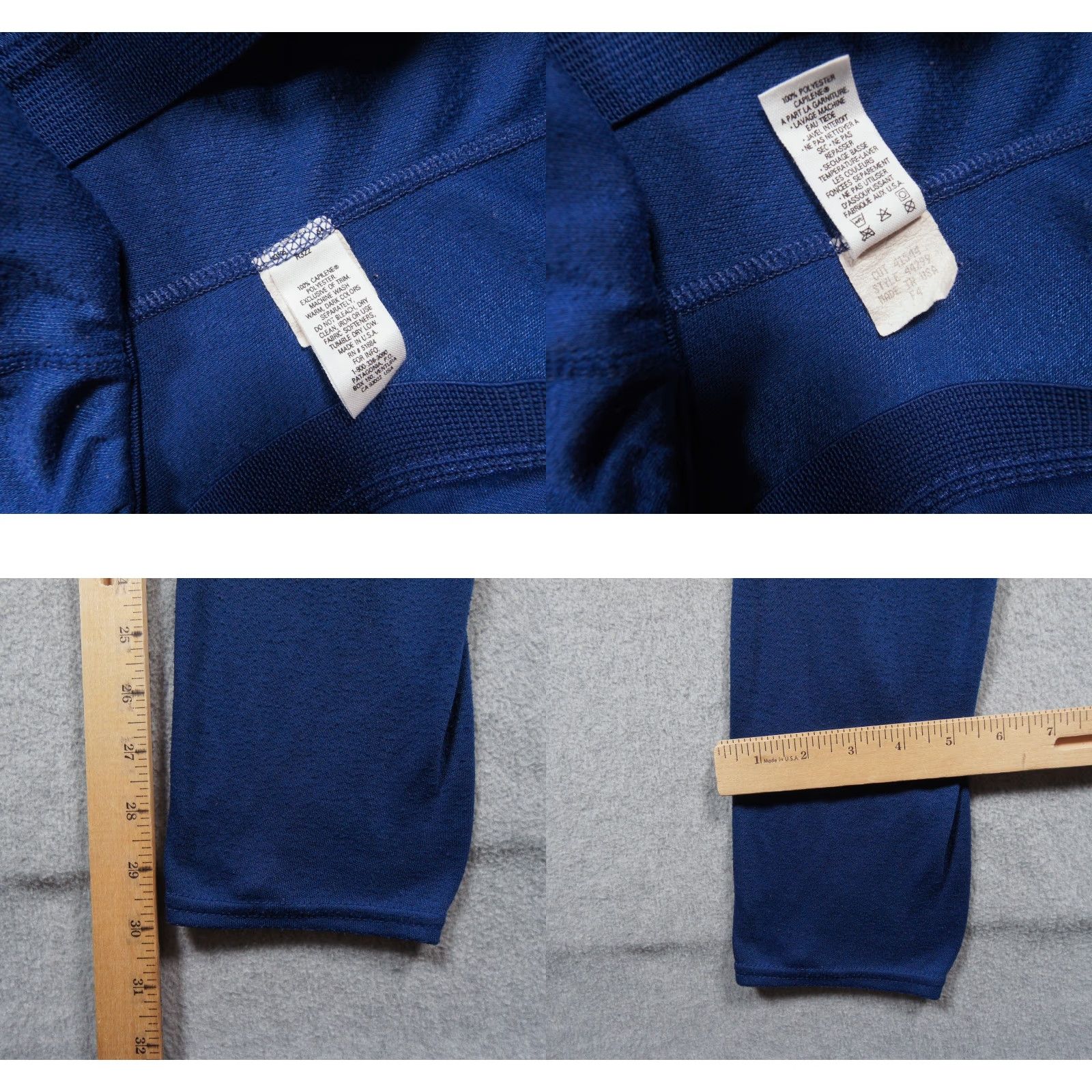 Patagonia VINTAGE Patagonia Pants Mens Large Blue Capilene Base Layer 90s Outdoors Adult Size US 33 - 8 Thumbnail