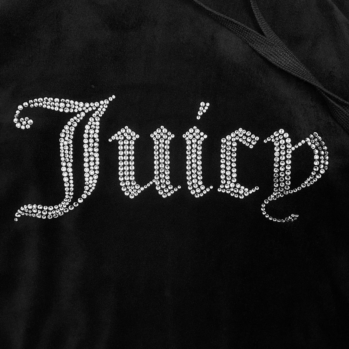 Juicy Couture Juicy Couture Velvet Diamante Cropped Hoodie Size L / US 10 / IT 46 - 3 Thumbnail