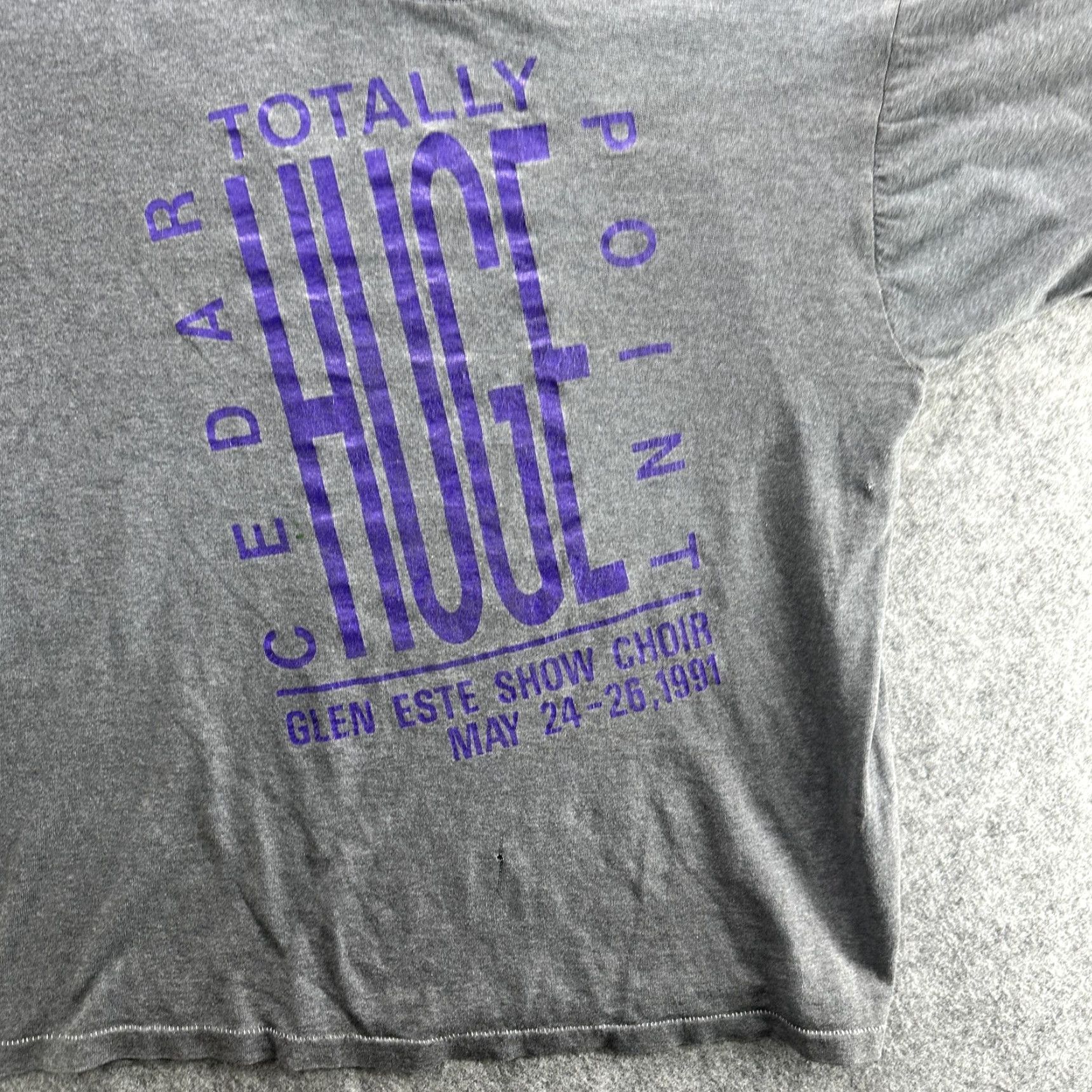 Vintage VINTAGE ISC Cedar Point Huge Shirt Mens L Gray 1991 90s Show Choir Counterpoint World Tour Graphic Print Short Sleeve Crew Neck T-Shirt Glen Este Size US L / EU 52-54 / 3 - 4 Thumbnail