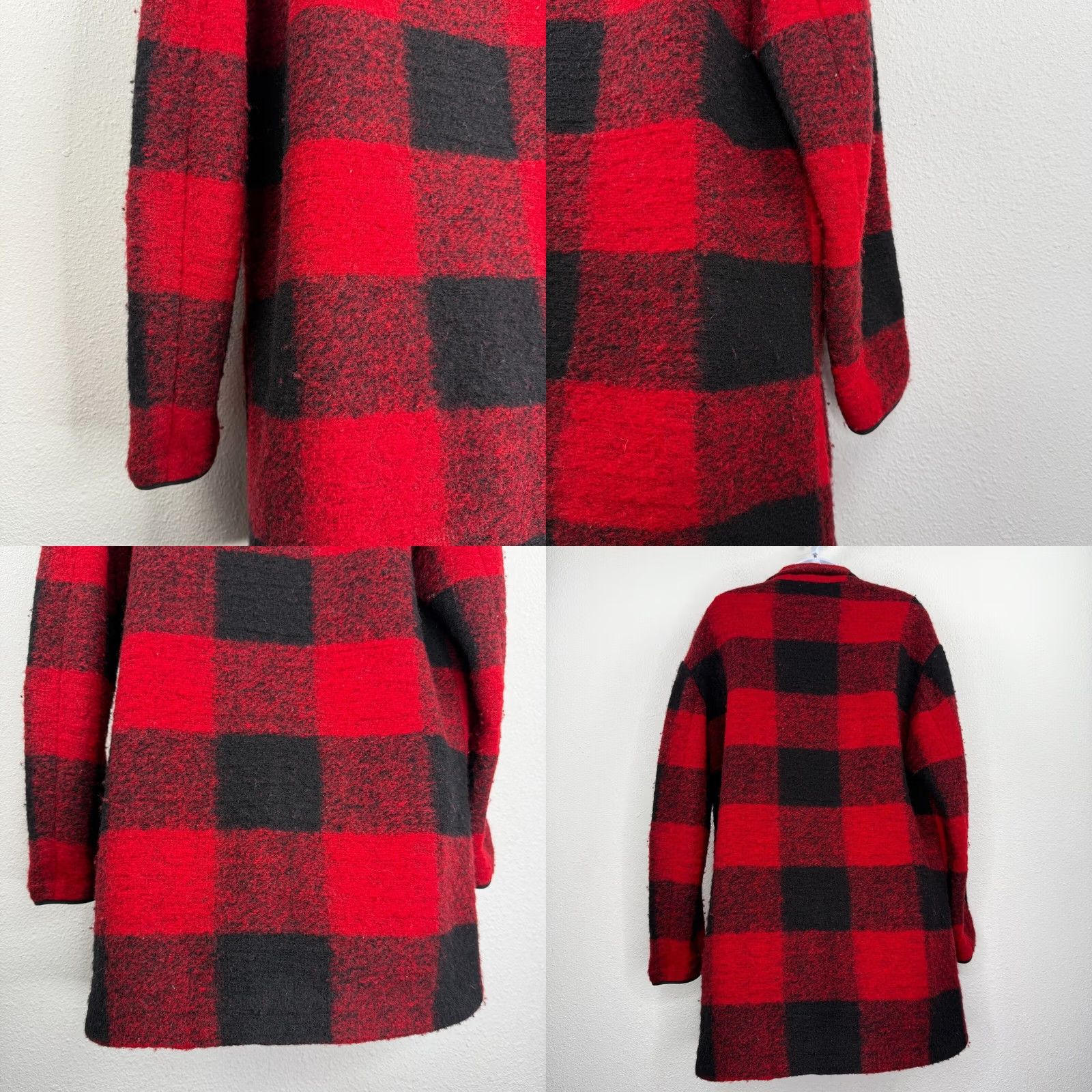 Aritzia Aritzia Wilfred Free Off Duty Jacket Womens S Wool Red Plaid Button reverse utility classic long sleeve Size S / US 4 / IT 40 - 10 Thumbnail