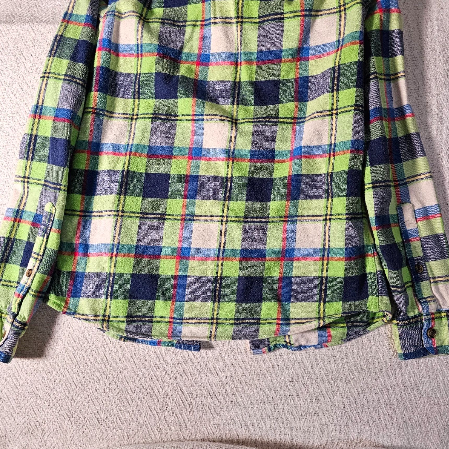 Abercrombie & Fitch VINTAGE Abercrombie & Fitch Mens Button-Up Shirt Flannel Plaid Long Sleeve Cotton Green Fall Winter Casual Size US M / EU 48-50 / 2 - 8 Thumbnail