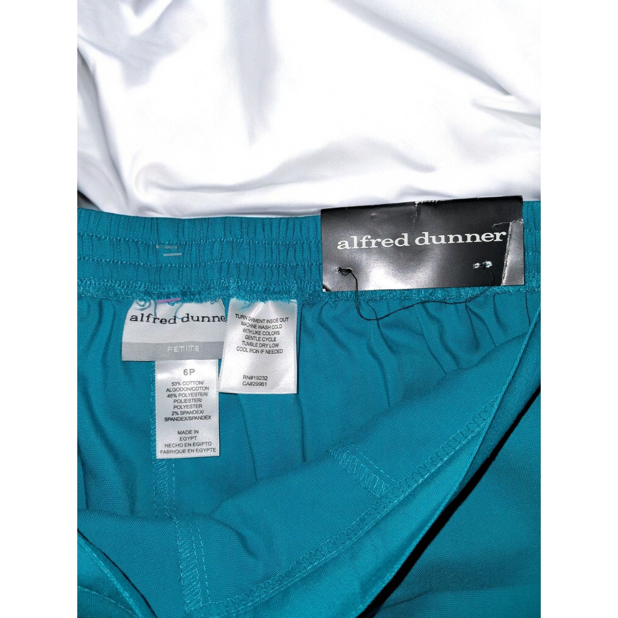Other Alfred Dunner Teal Classic Fit Size 6P Capri Pant Size 28" / US 6 / IT 42 - 3 Thumbnail