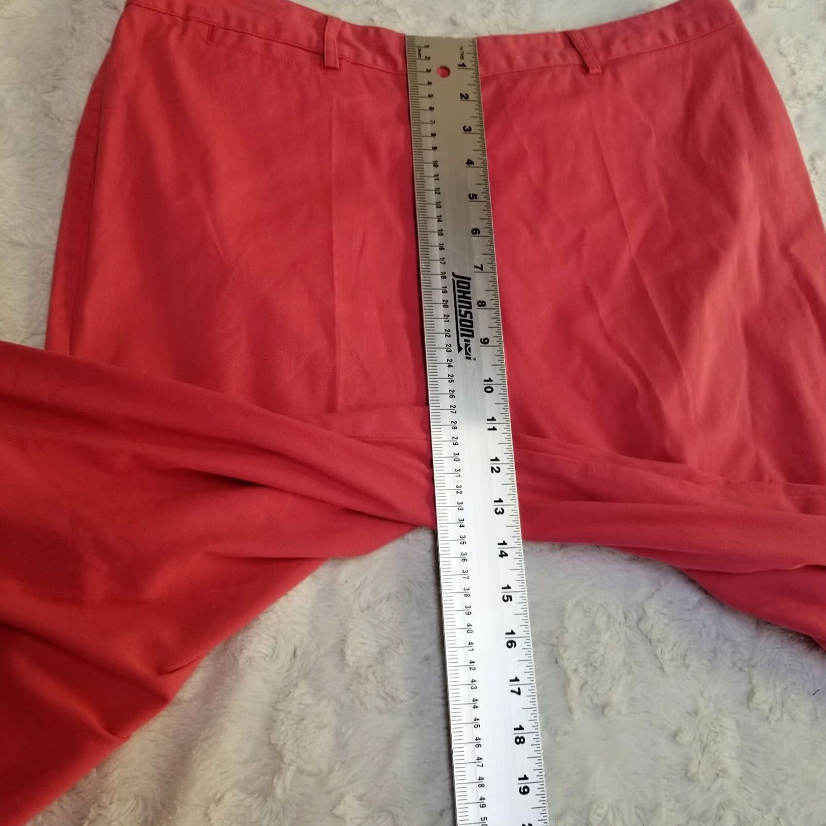 Charter Club Charter Club Womens Pants High-Rise Cotton Blend Pink Sz 16 Wide-Leg Full Length Size 38" / US 16 / IT 52 - 4 Thumbnail