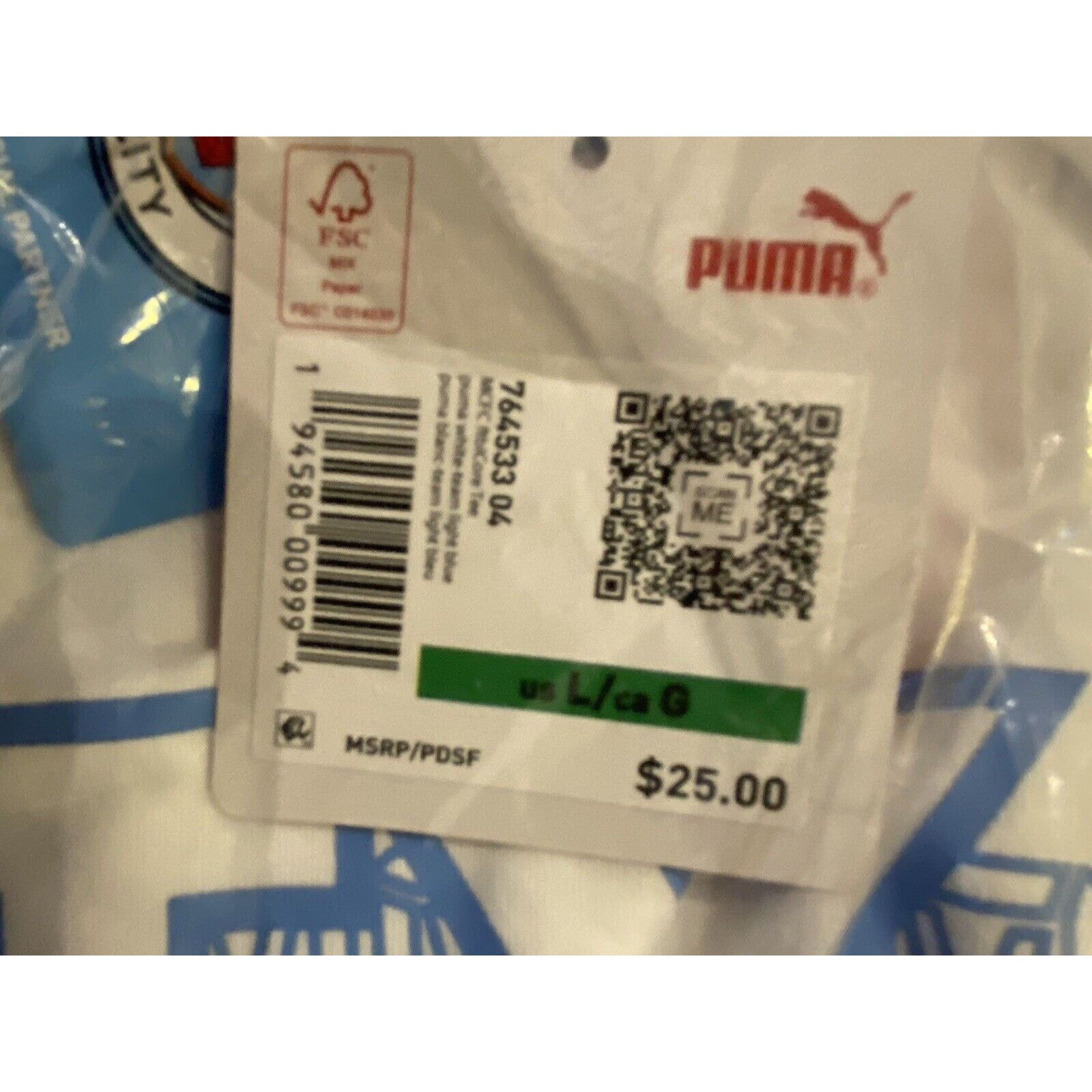 Puma Puma Manchester City football club Soccer Tee T-Shirt NWT LE Size US L / EU 52-54 / 3 - 6 Thumbnail