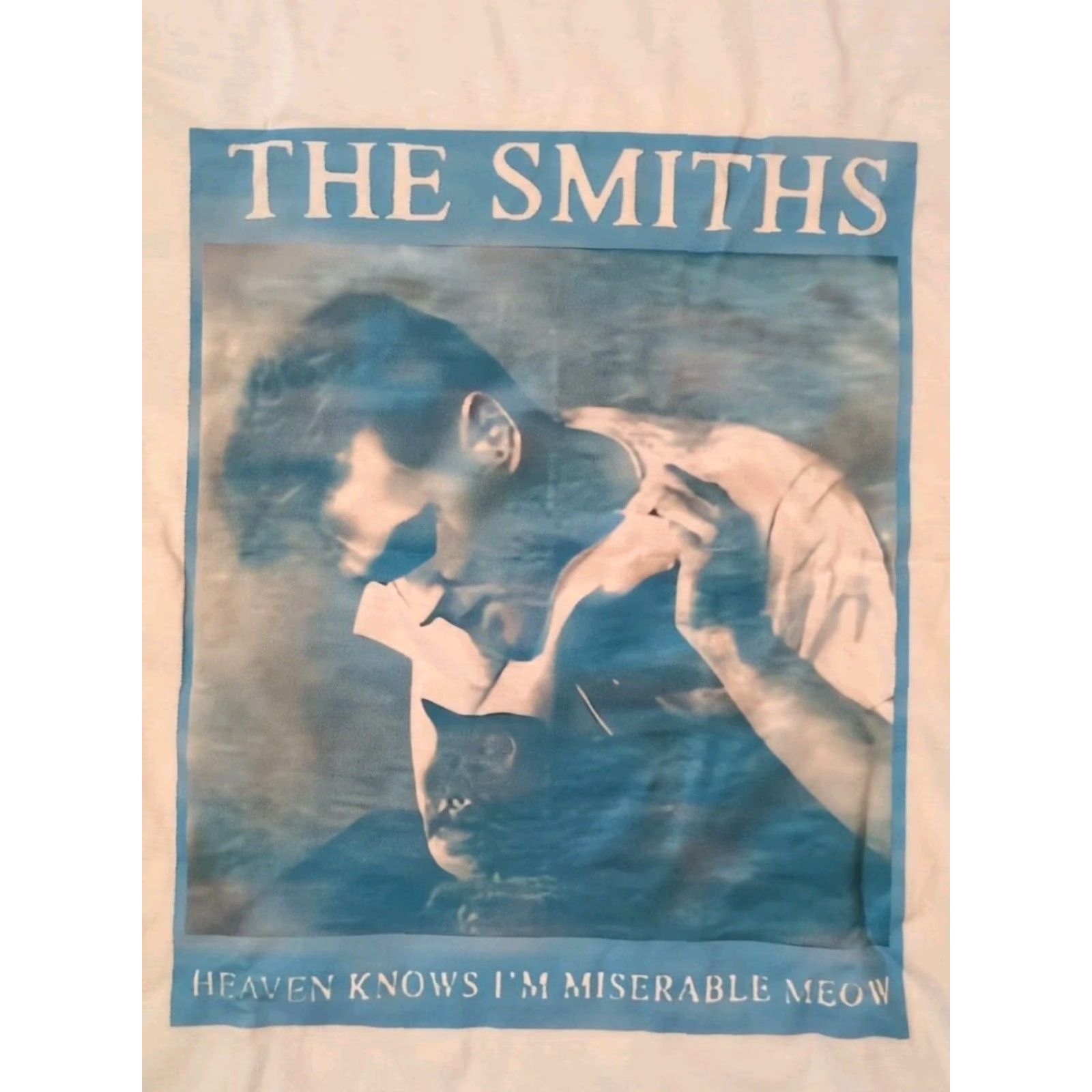 Morrissey THE SMITHS Heaven Knows I'm Miserable Meow T-shirt Cat White Small Unbranded T-Shirt Unisex Adults Size US S / EU 44-46 / 1 - 3 Thumbnail