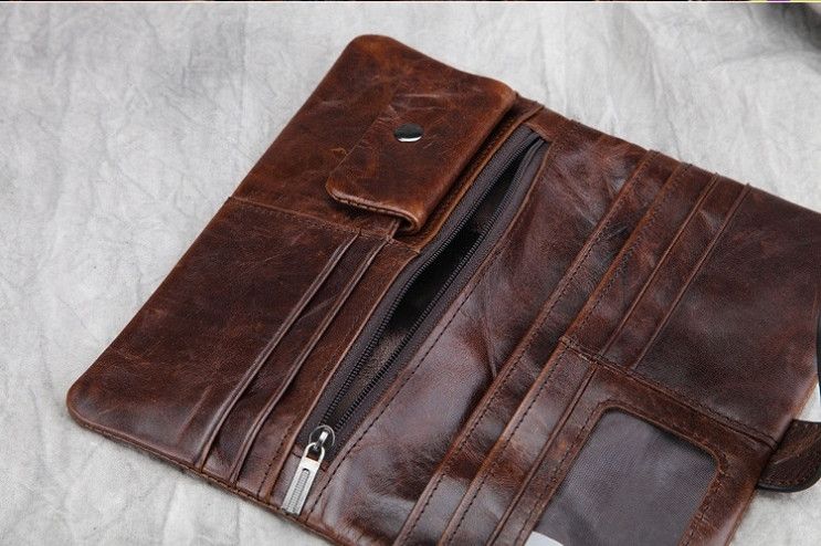 Japanese Brand × Leather × Vintage Handmade Wallet Billfold Leather Size ONE SIZE - 4 Thumbnail
