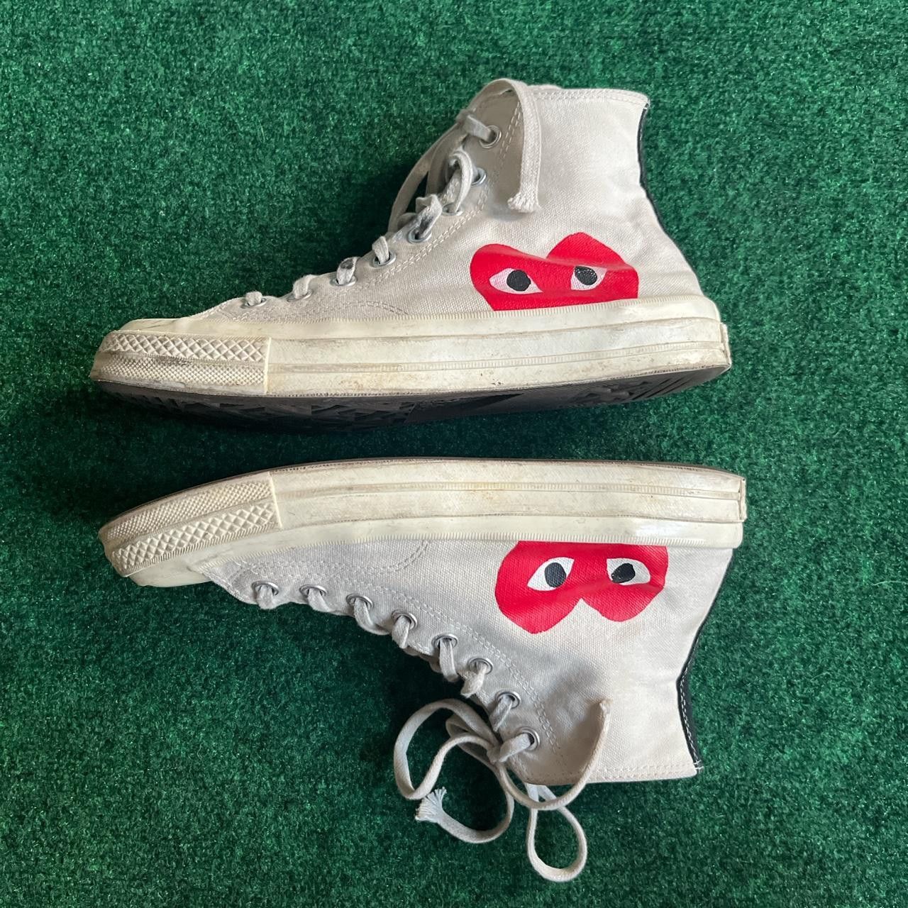 Comme des Garcons × Converse Comme Des Garcon Converse High-Top White With Box Size US 8 / EU 41 - 2 Thumbnail
