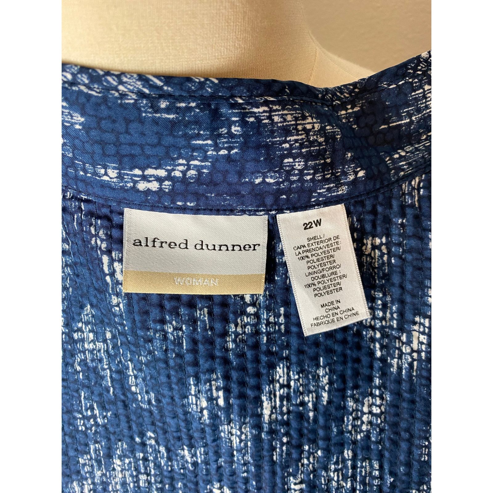 Nordstrom Alfred Dunner Sz 22 Reversible Lightweight Open Front Jacket Size 3XL / US 20-22 - 4 Thumbnail