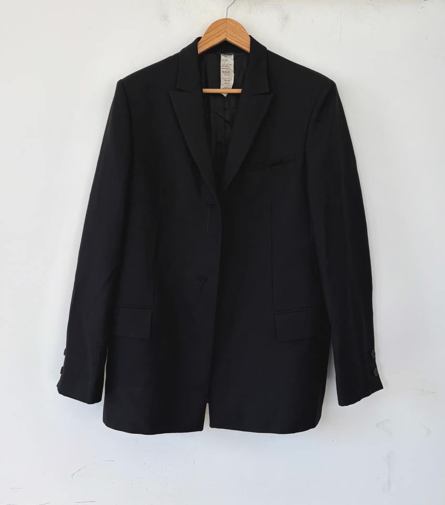 Versace Gianni Versace Men's Dark Pattern Wool Blazer Ｑ21 Size 46R - 7 Thumbnail