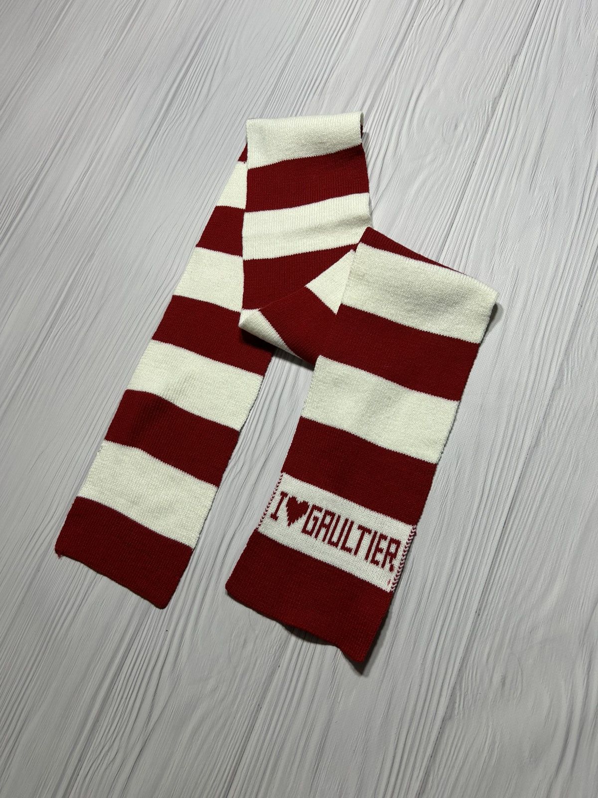Jean Paul Gaultier Jean Paul Gaultier I Love Gaultier Striped Scarf Size ONE SIZE - 2 Thumbnail