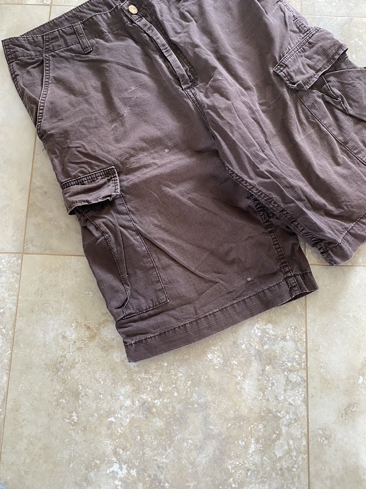 Carhartt Vintage Rare Carhartt Brown Cargo Shorts Distressed Street Size US 32 / EU 48 - 6 Thumbnail