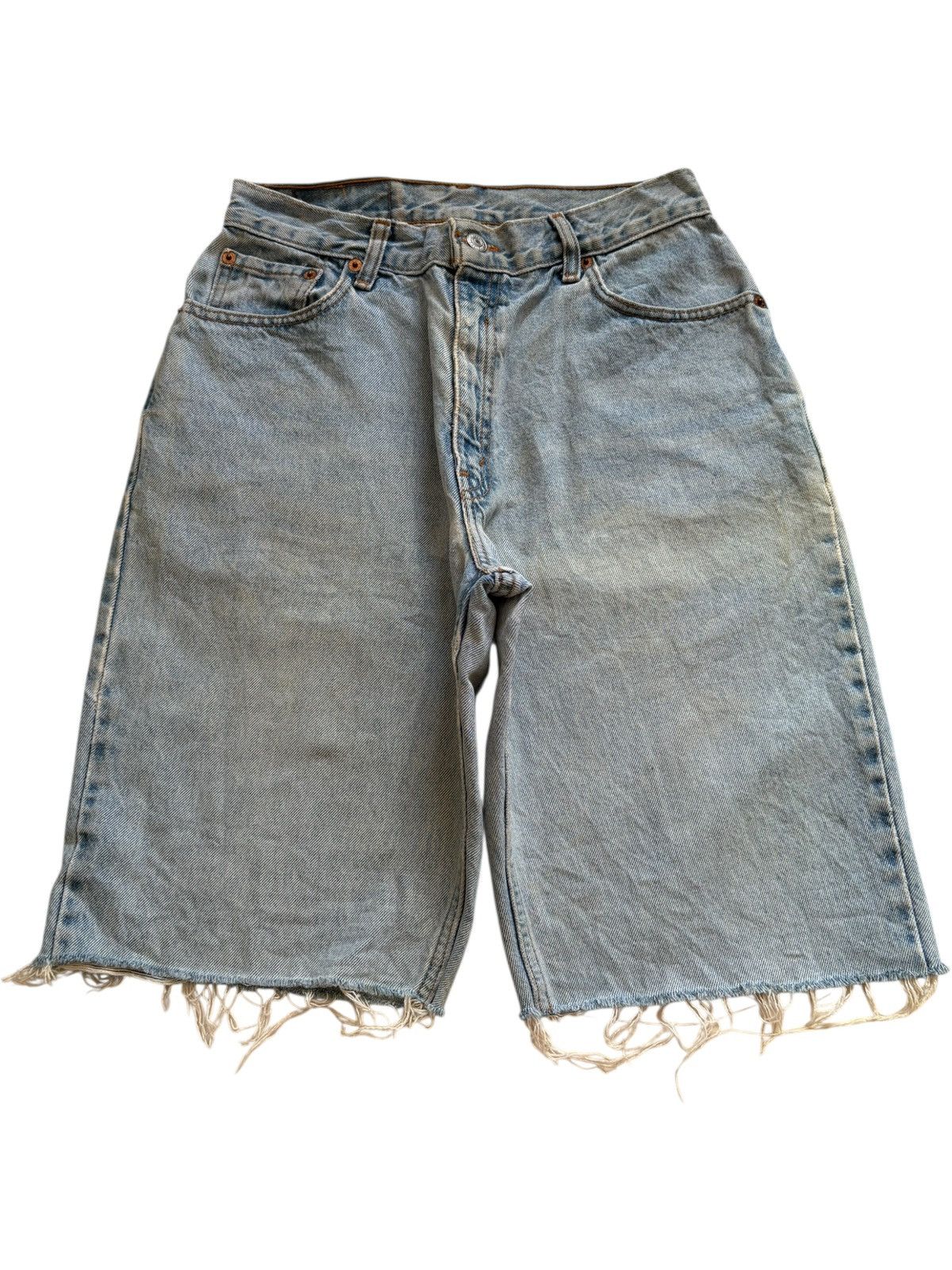 Levi's × Levi's Vintage Clothing Vintage 90s Levis 550 Mud Wash Distressed Short Jeans Size US 27 - 1 Thumbnail
