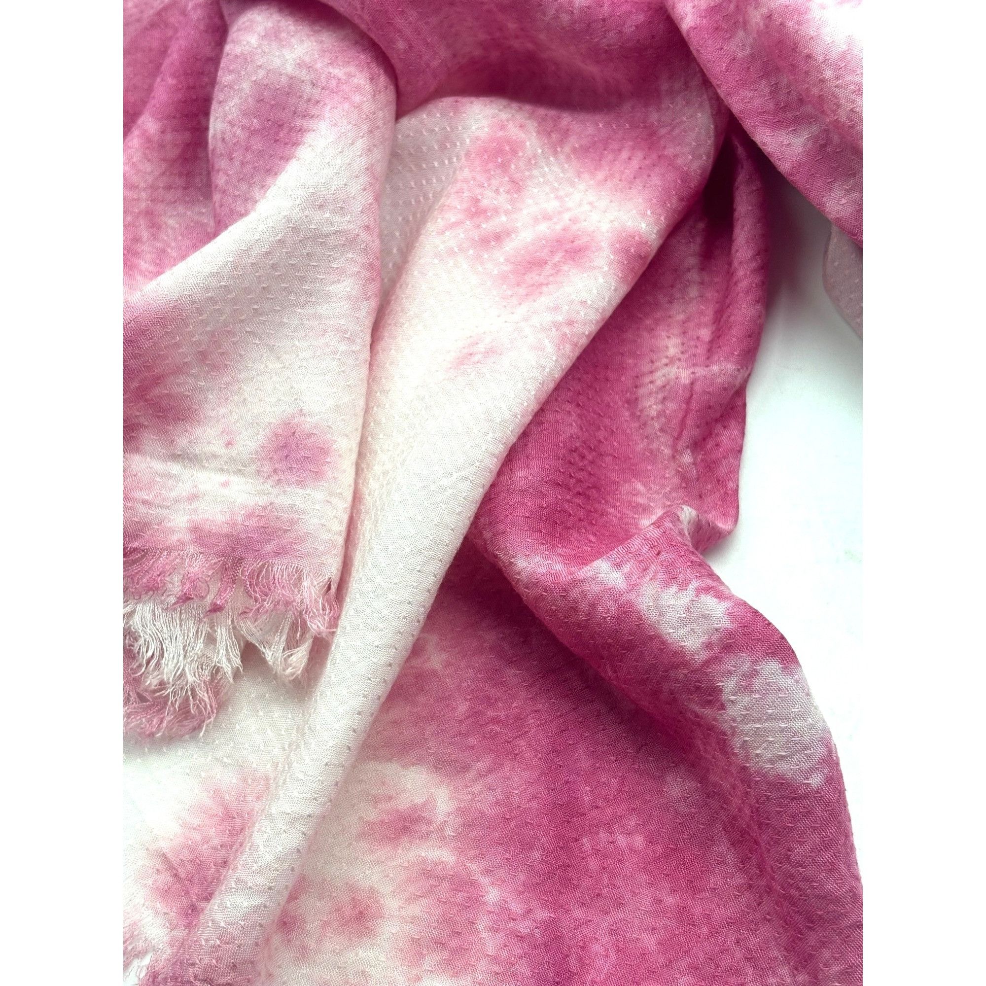 Steve Madden Steve Madden Two-Tone Tie-Dyed Scarf, OS, PInk Size ONE SIZE - 5 Thumbnail