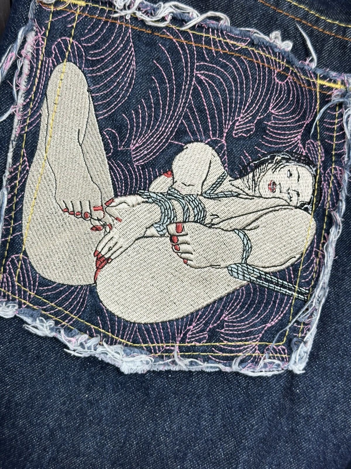 RMC Jeans × Red Monkey RMC 2008 “Erotic Ukiyo-e Collection” 1001 Archive Denim Size US 30 / EU 46 - 20 Thumbnail